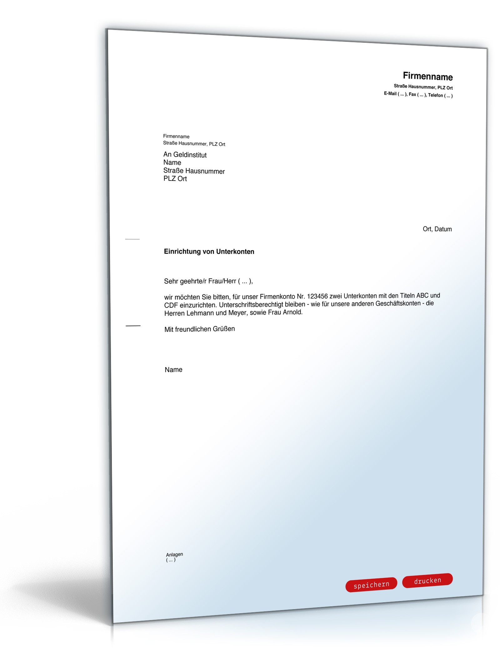 Bitte Einrichtung Unterkonten PDF