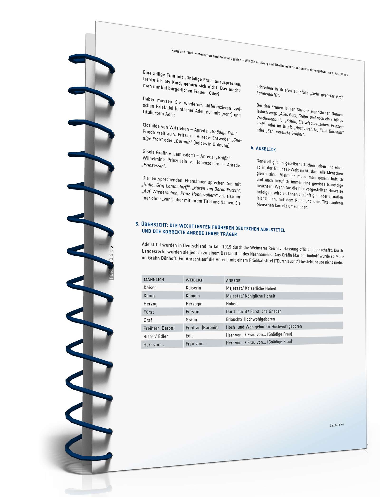 Wie Sie mit Rang und Titel in jeder Situation korrekt umgehen PDF. Seite: 7