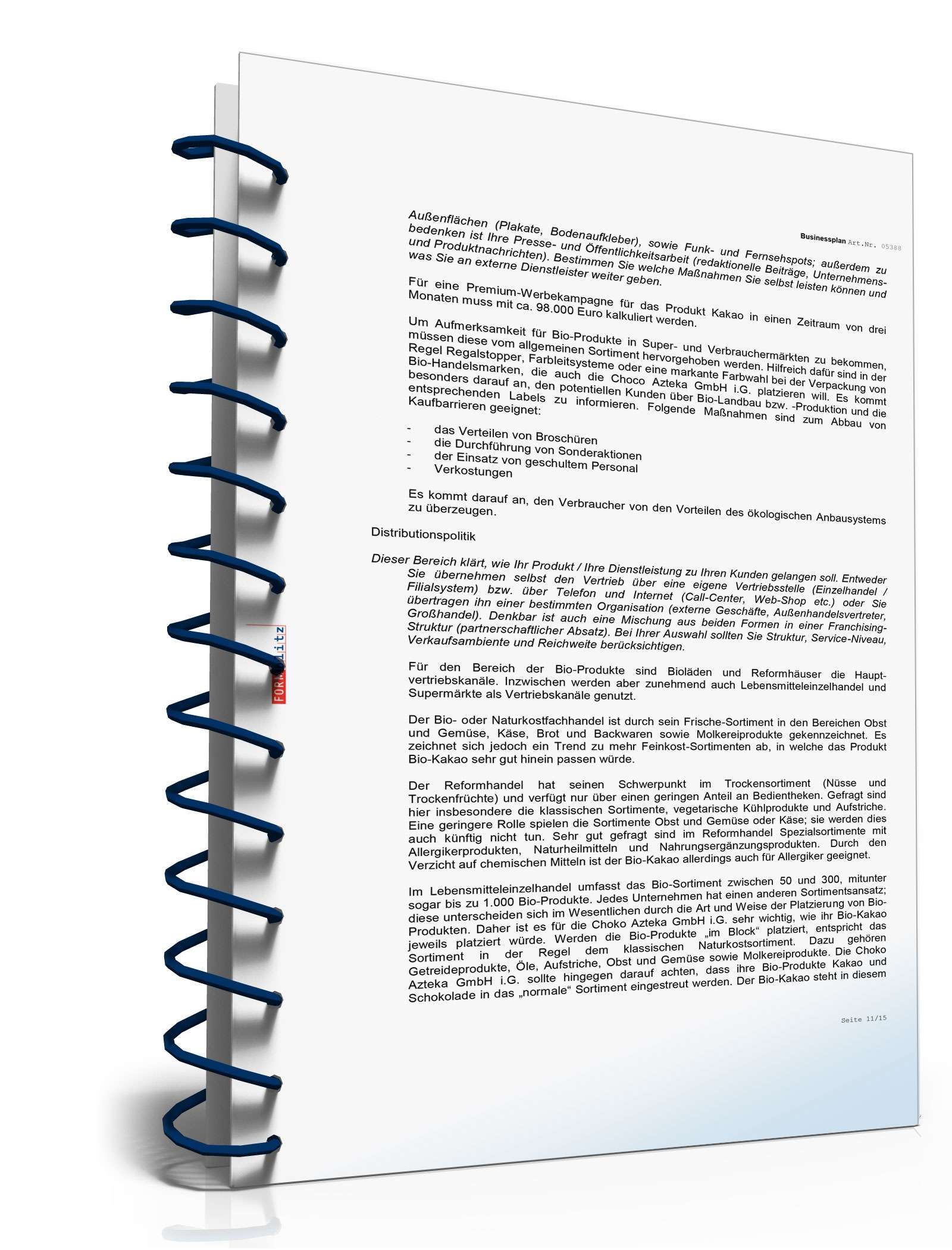 Businessplan Im- und Exportunternehmen Excel. Seite: 10