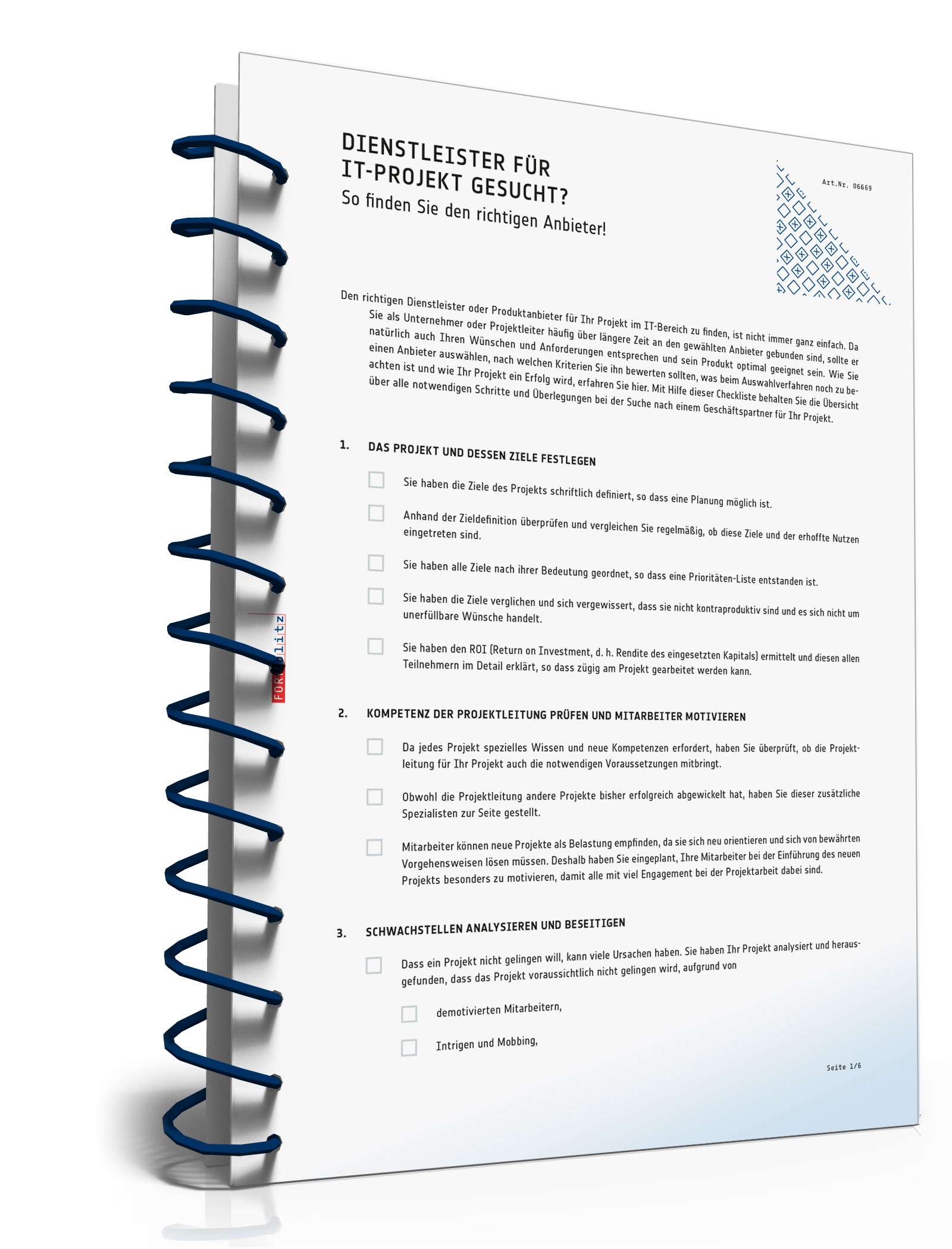 Checkliste Suche Dienstleister IT-Projekt PDF