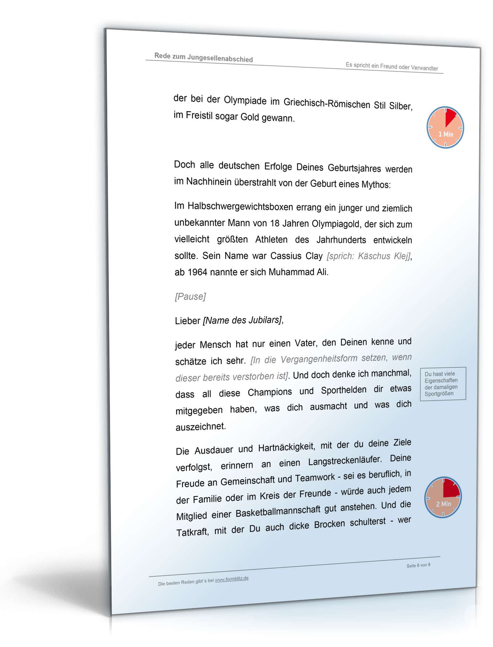 Musterrede zum 50. Geburtstag  Excel. Seite: 5