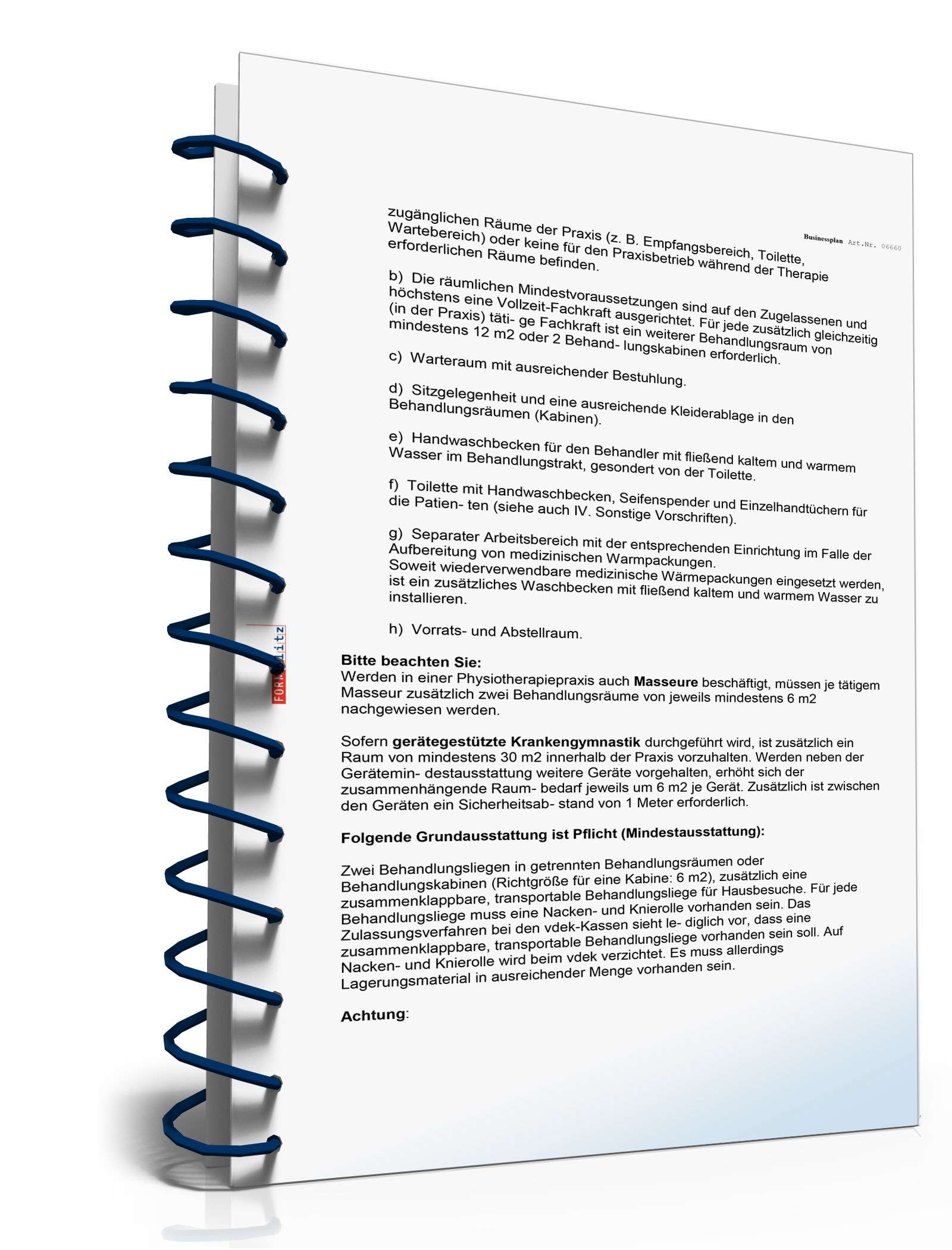 Businessplan Physiotherapie Excel. Seite: 16