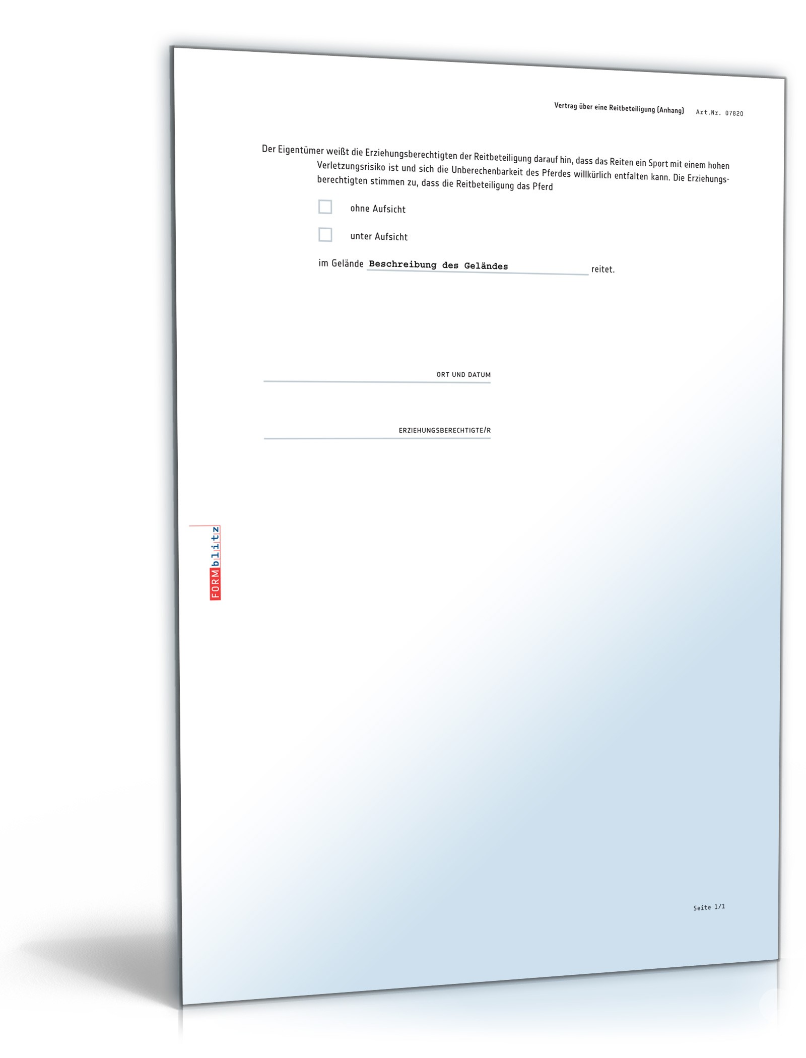 Vertrag Reitbeteiligung PDF. Seite: 7