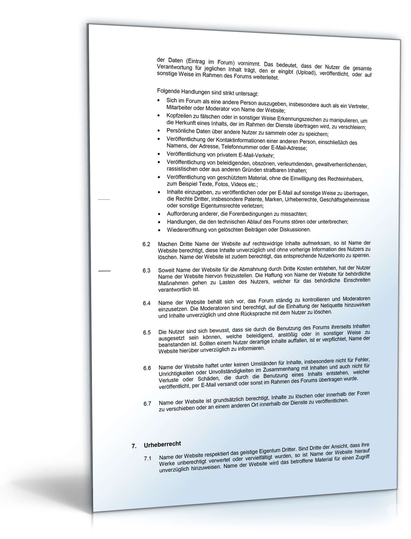 AGB Internet-Foren Word. Seite: 2