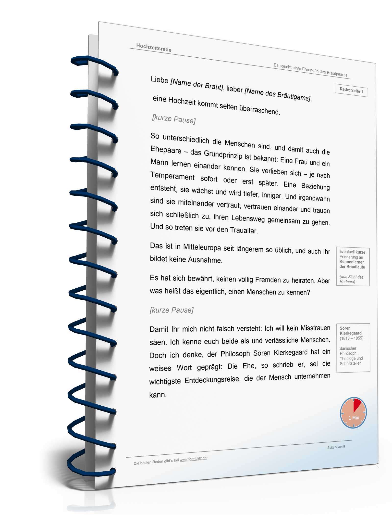 Hochzeitsrede (Freund/Freundin des Brautpaares) Word. Seite: 5