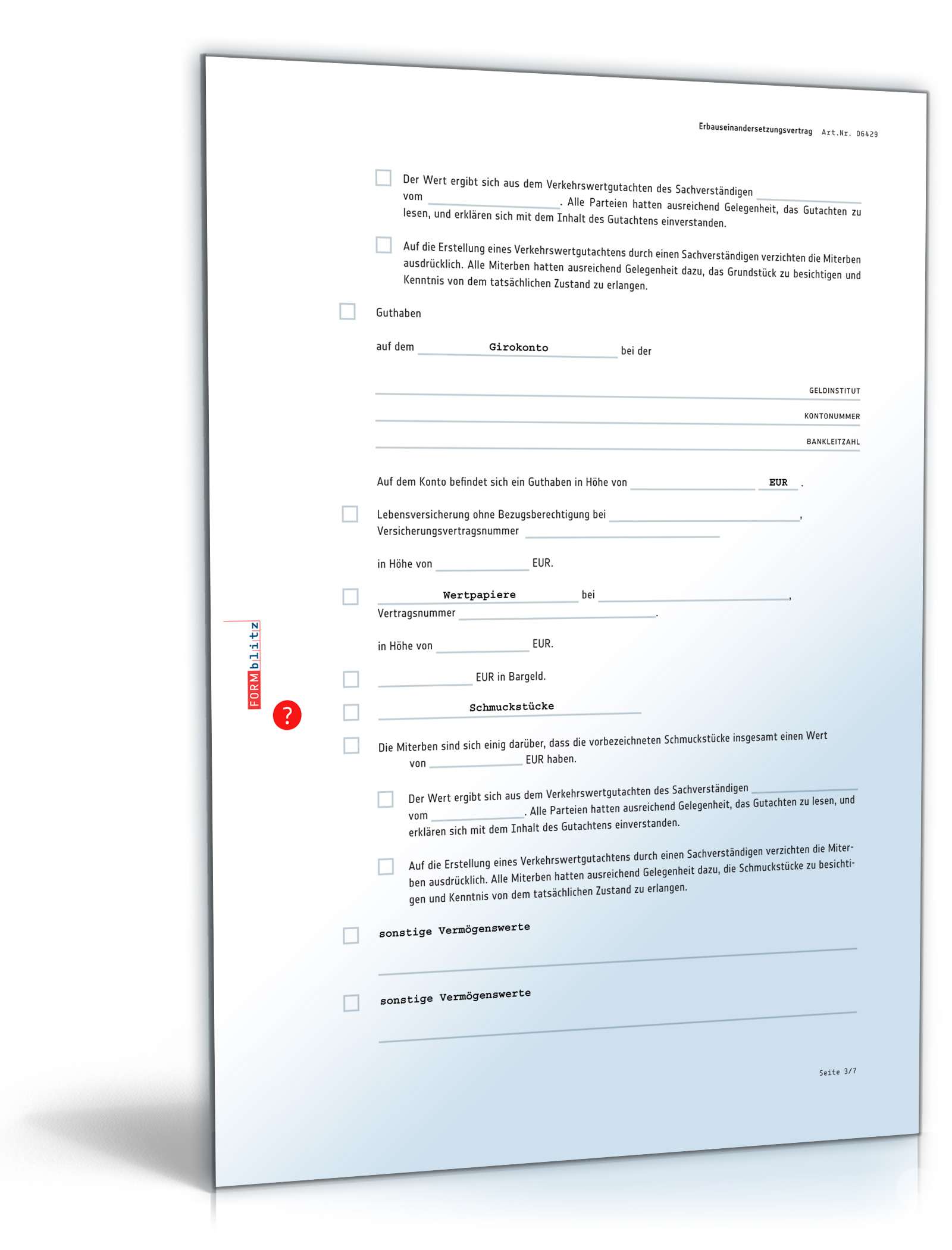 Erbauseinandersetzungsvertrag PDF. Seite: 3