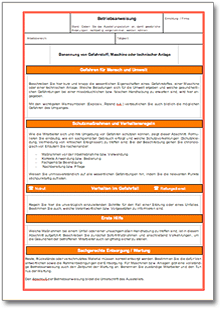 Betriebsanweisung Word