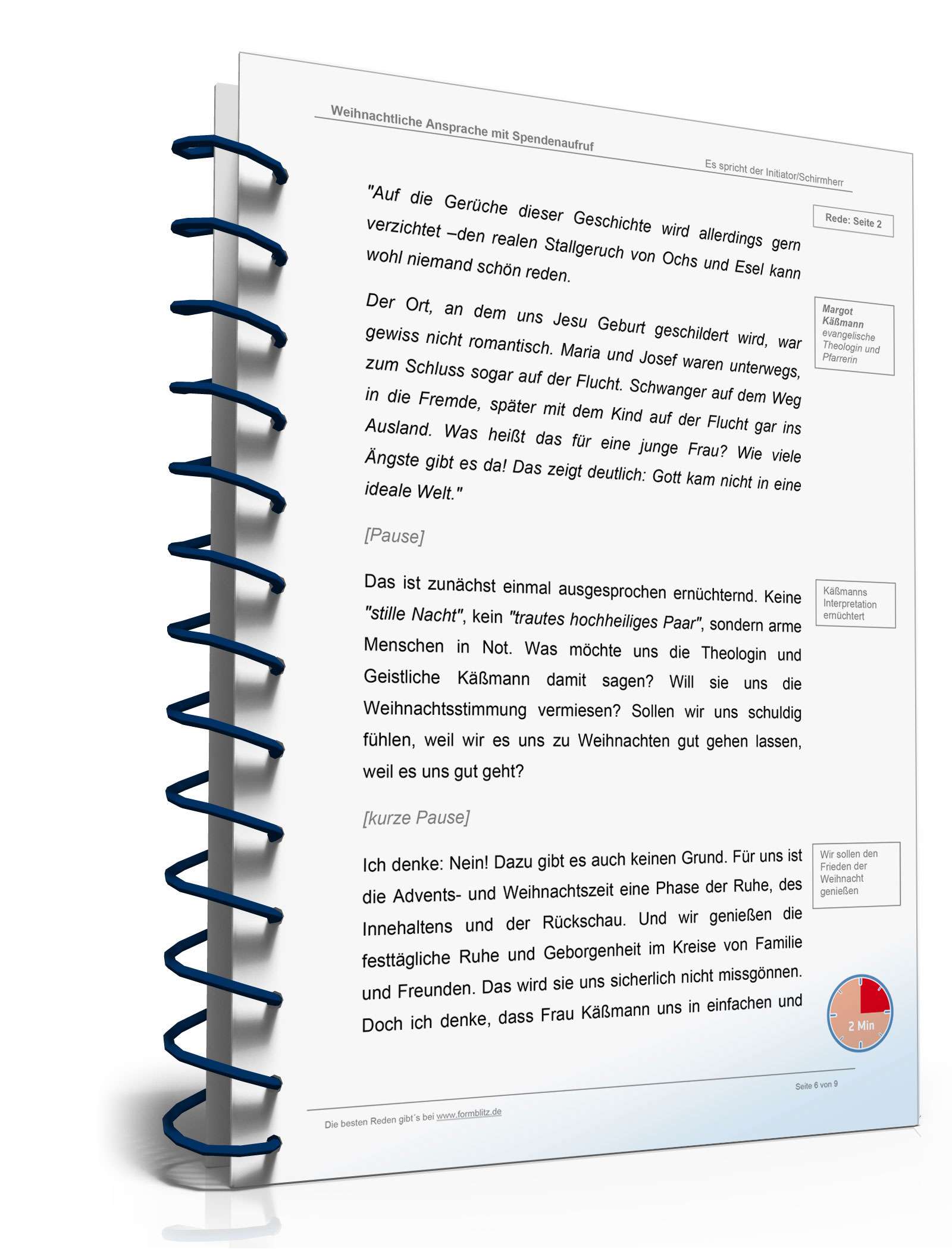 Rede Weihnachtliche Ansprache mit Spendenaufruf Word. Seite: 6