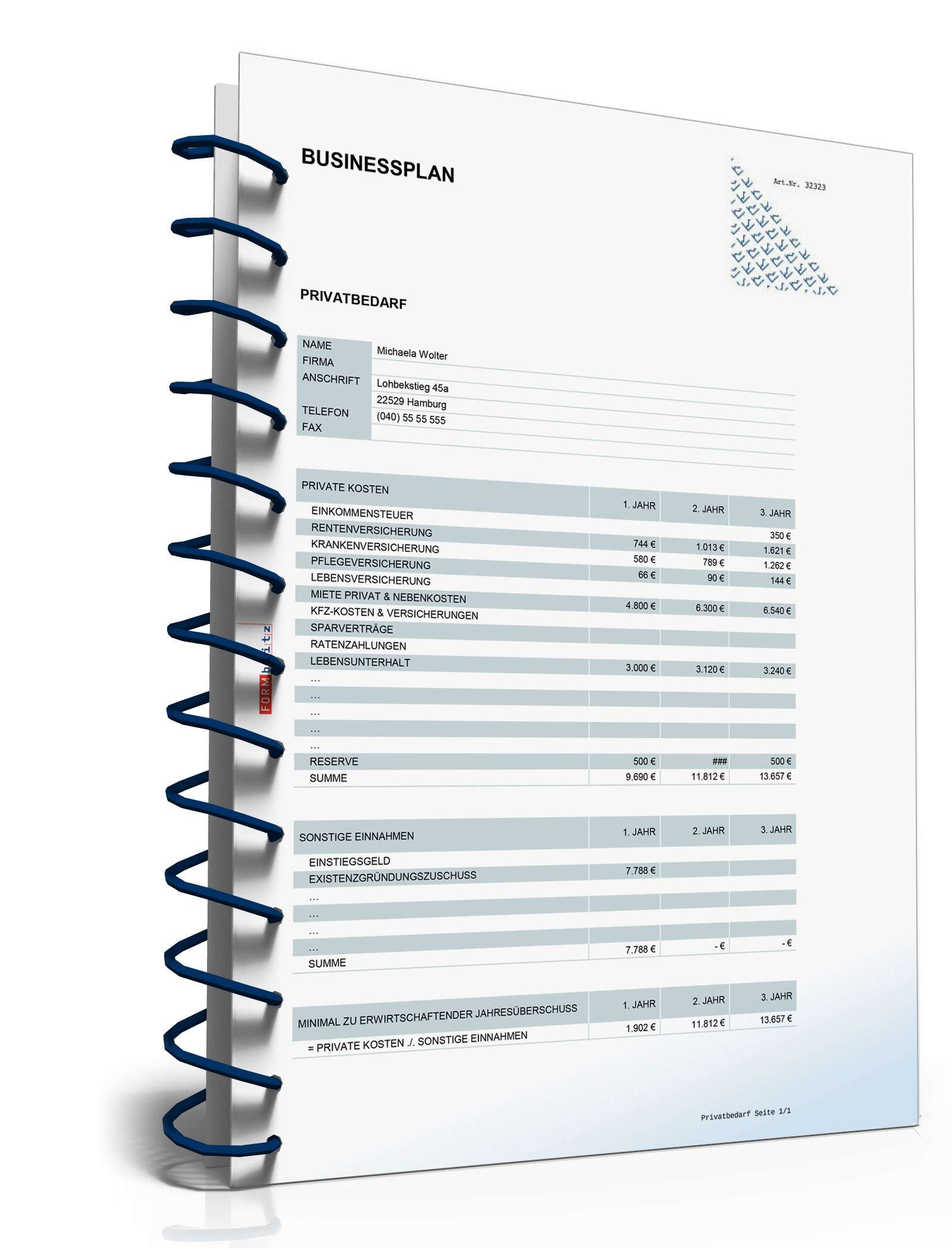 Businessplan Freier Lektor Excel. Seite: 13