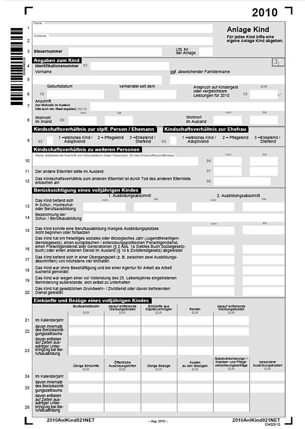 Formular-Paket Steuer 2011 Excel. Seite: 3