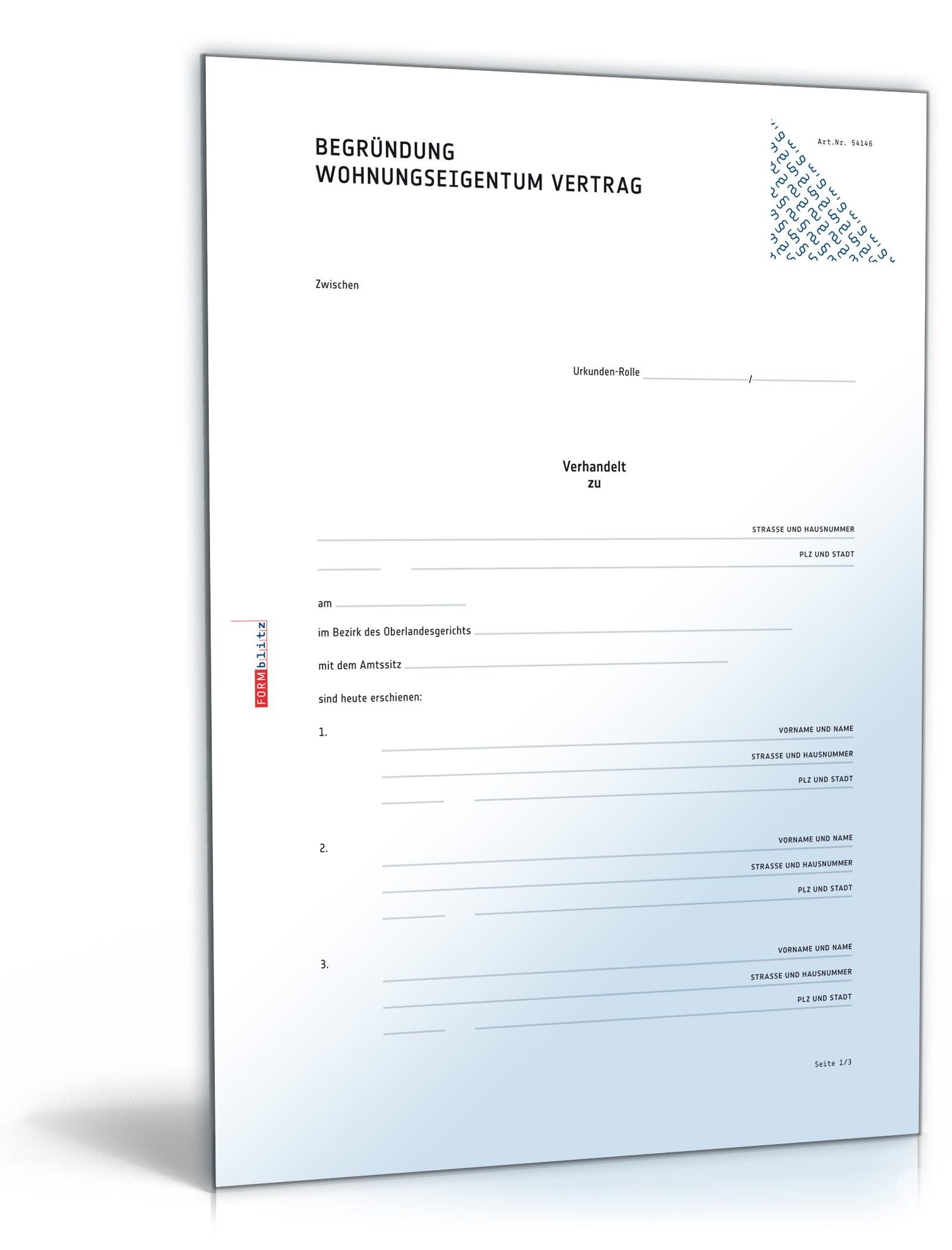 Begründung von Wohnungseigentum durch Vertrag PDF