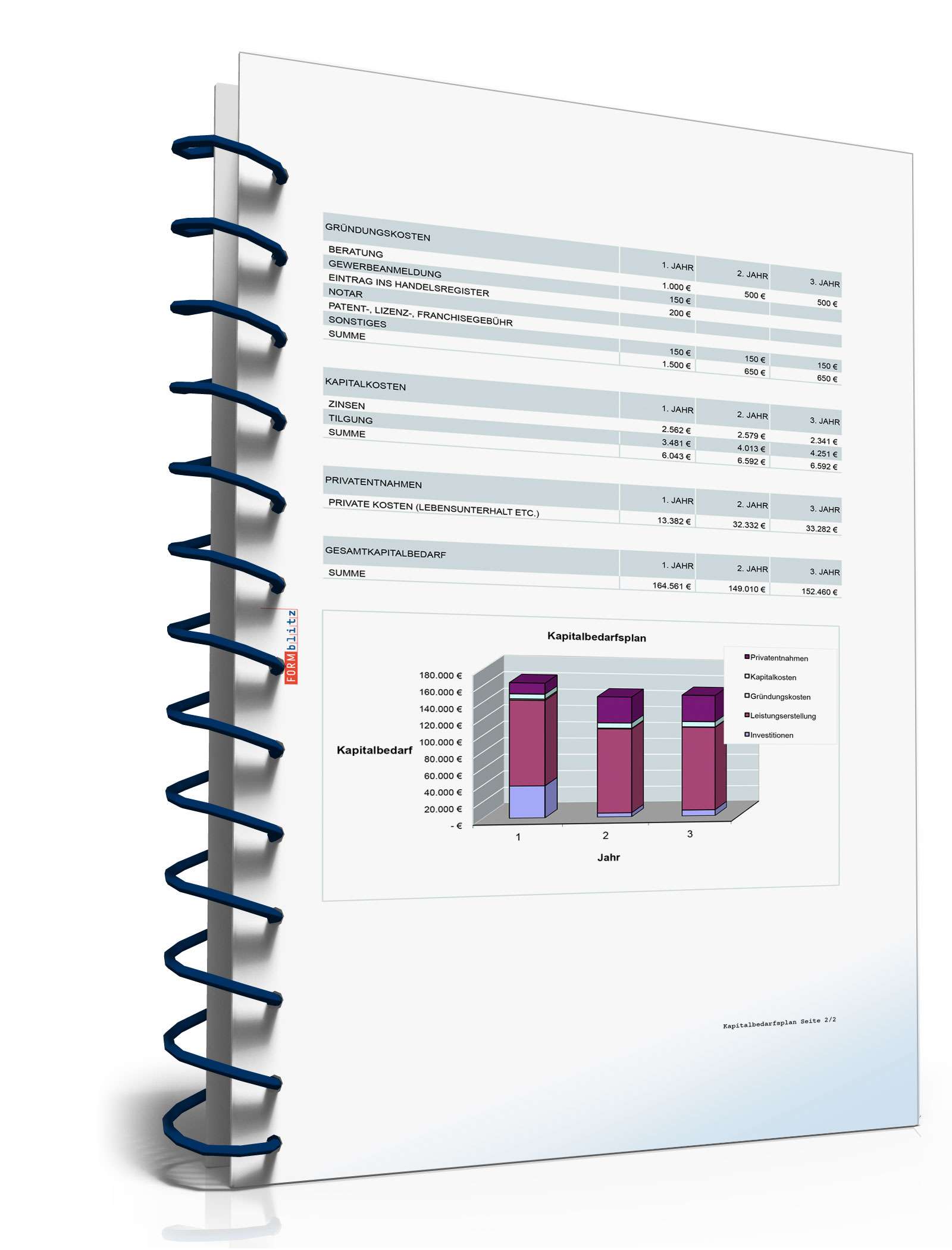 Businessplan Taxi-Unternehmer Excel. Seite: 11