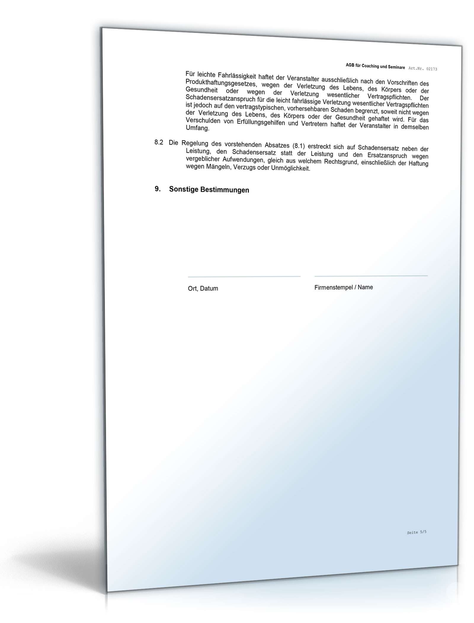 AGB Coaching und Seminare Word. Seite: 4