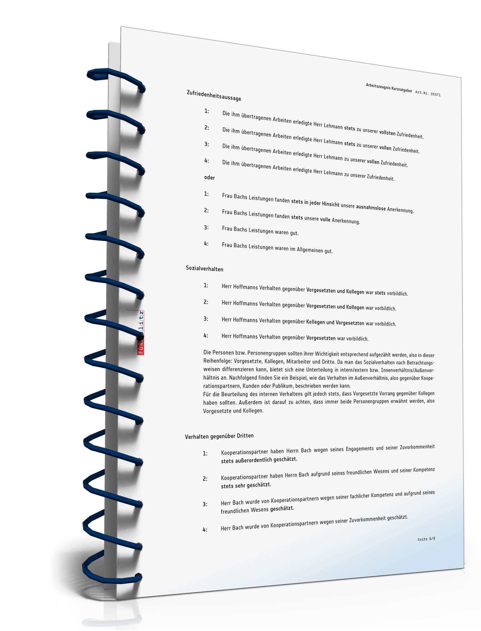 Arbeitszeugnis korrekt erstellt und richtig interpretiert PDF. Seite: 7