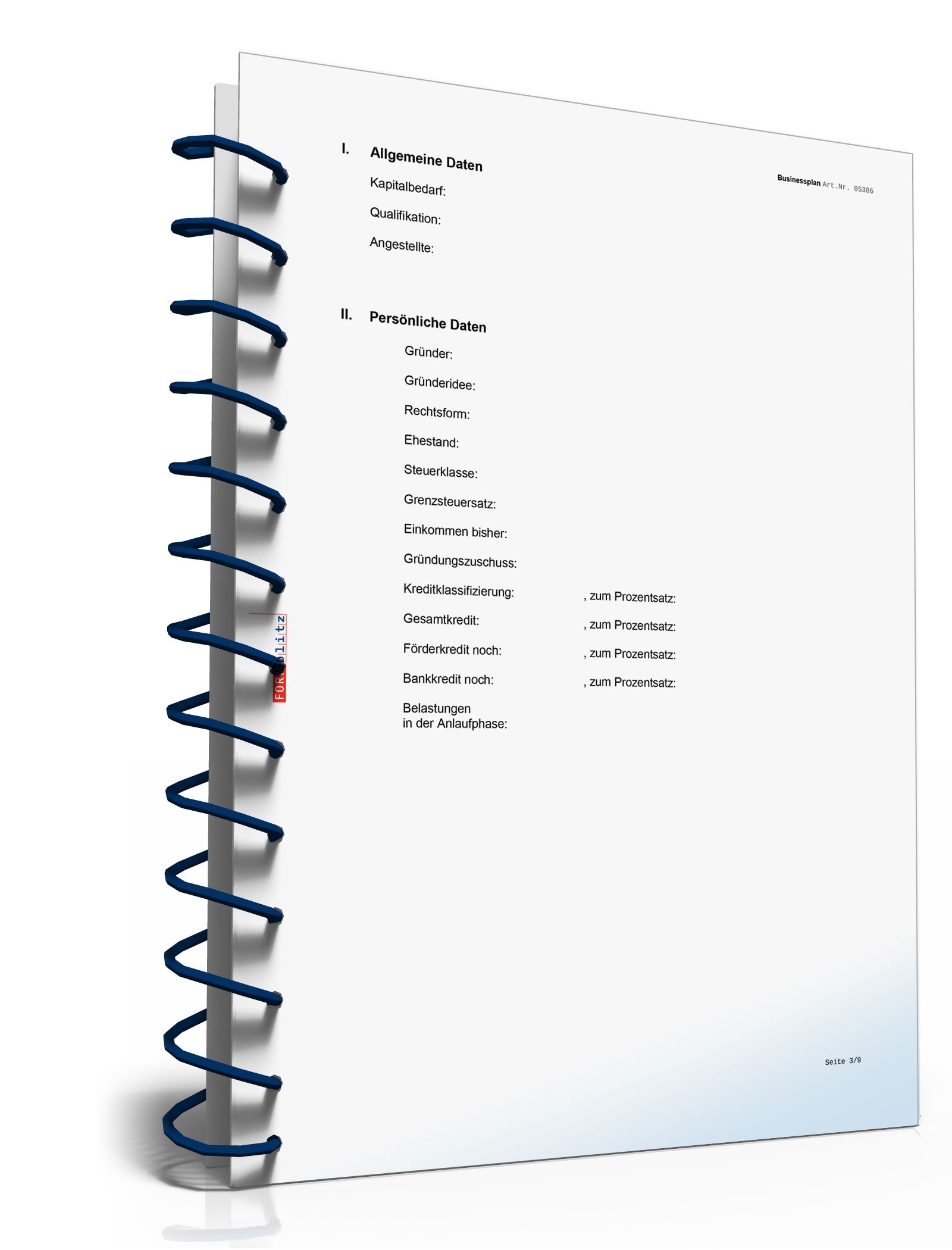 Businessplan Existenzgründung Excel. Seite: 7