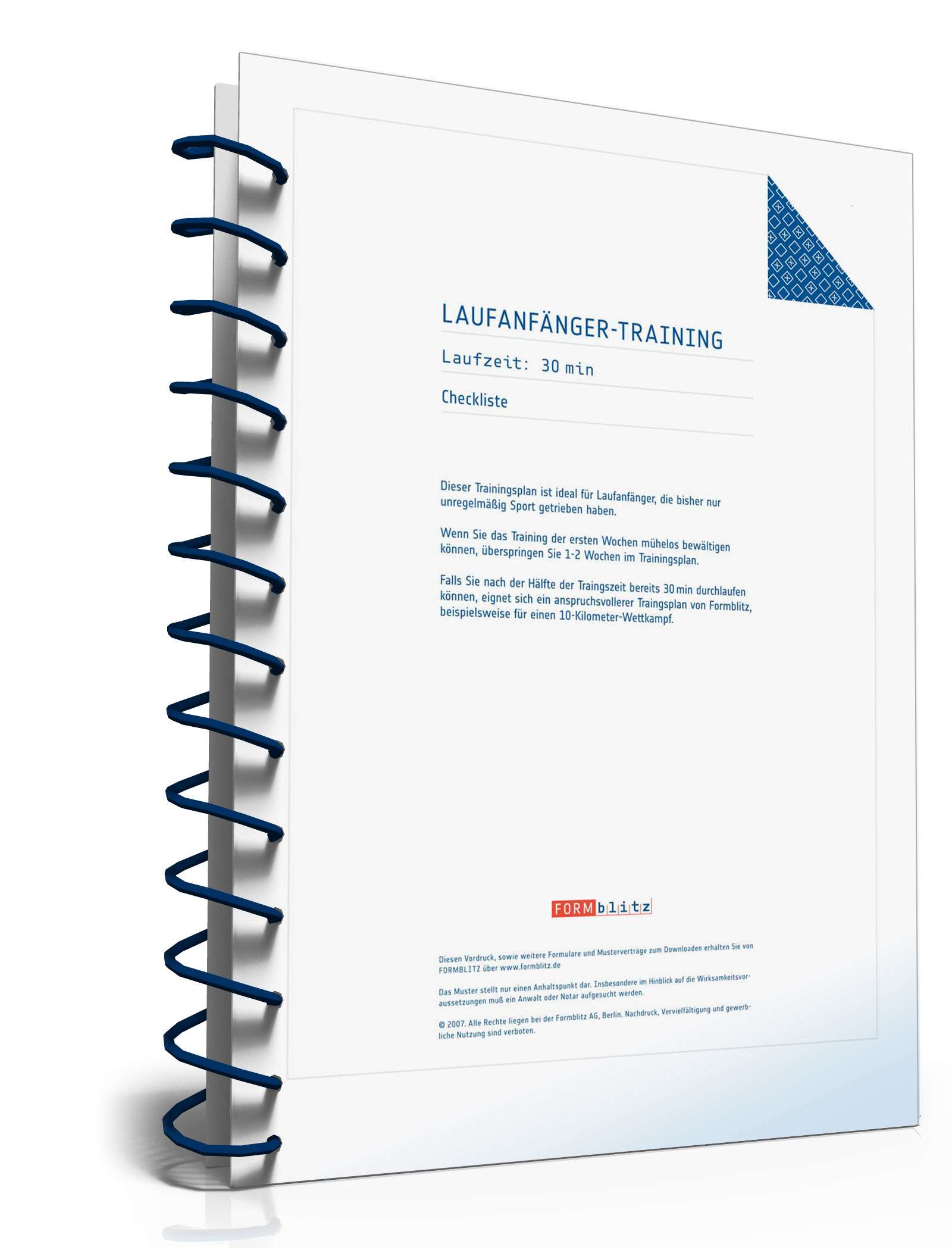 Lauf-Trainingsplan für Anfänger  PDF