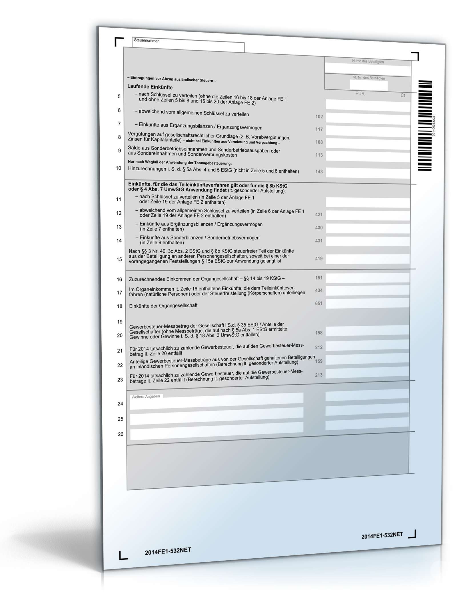 Anlage FE 1 2014 PDF. Seite: 2