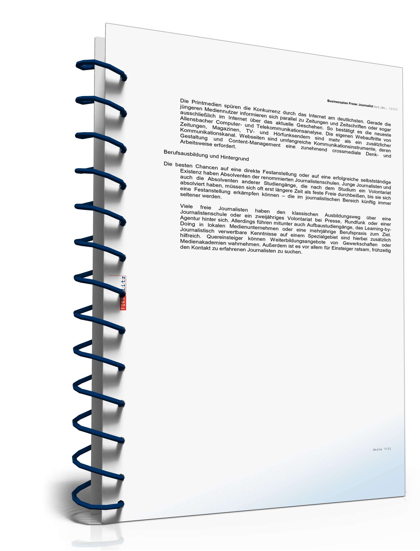 Businessplan Freier Journalist Excel. Seite: 5