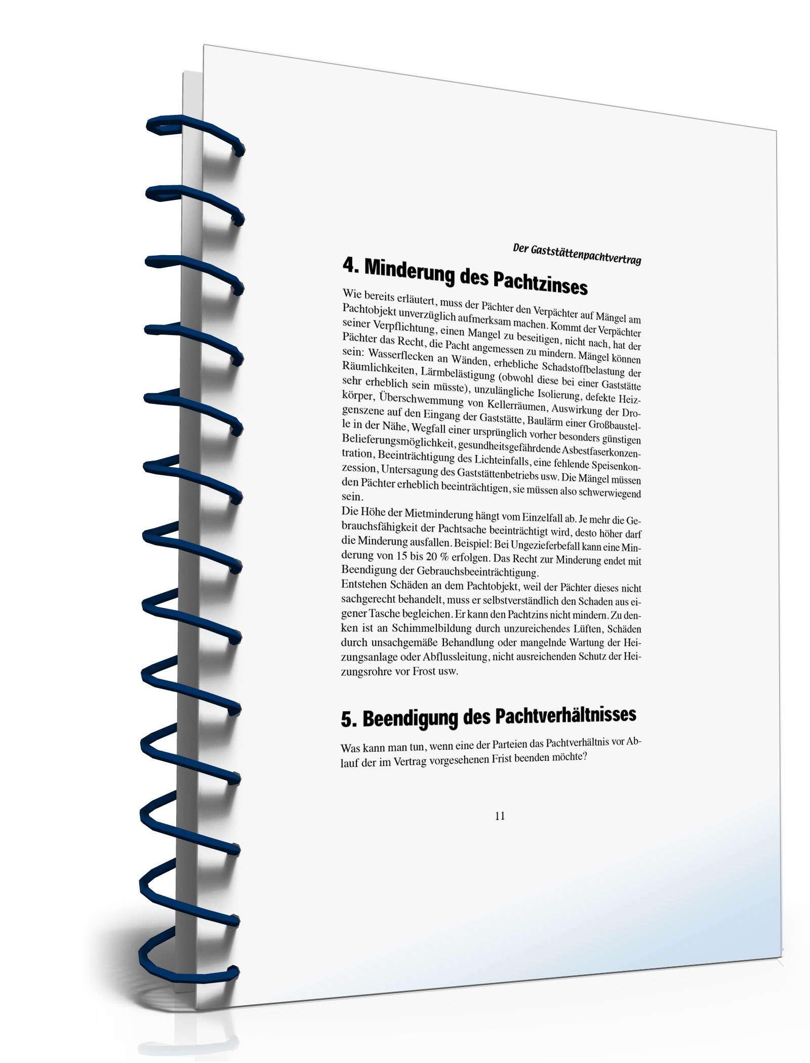 Ratgeber zum Gaststättenpachtvertrag  PDF. Seite: 11