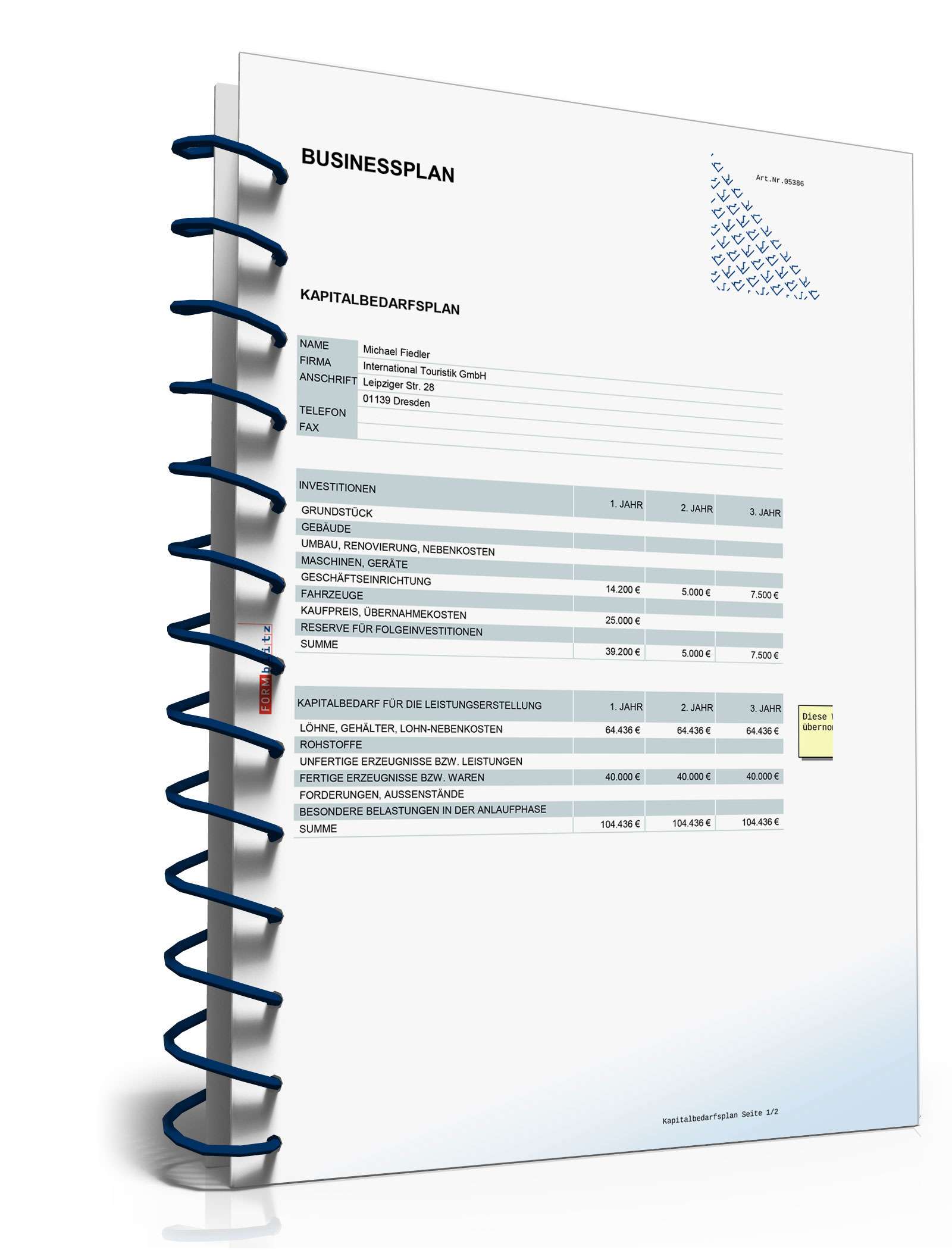 Businessplan Reiseveranstalter Excel. Seite: 18