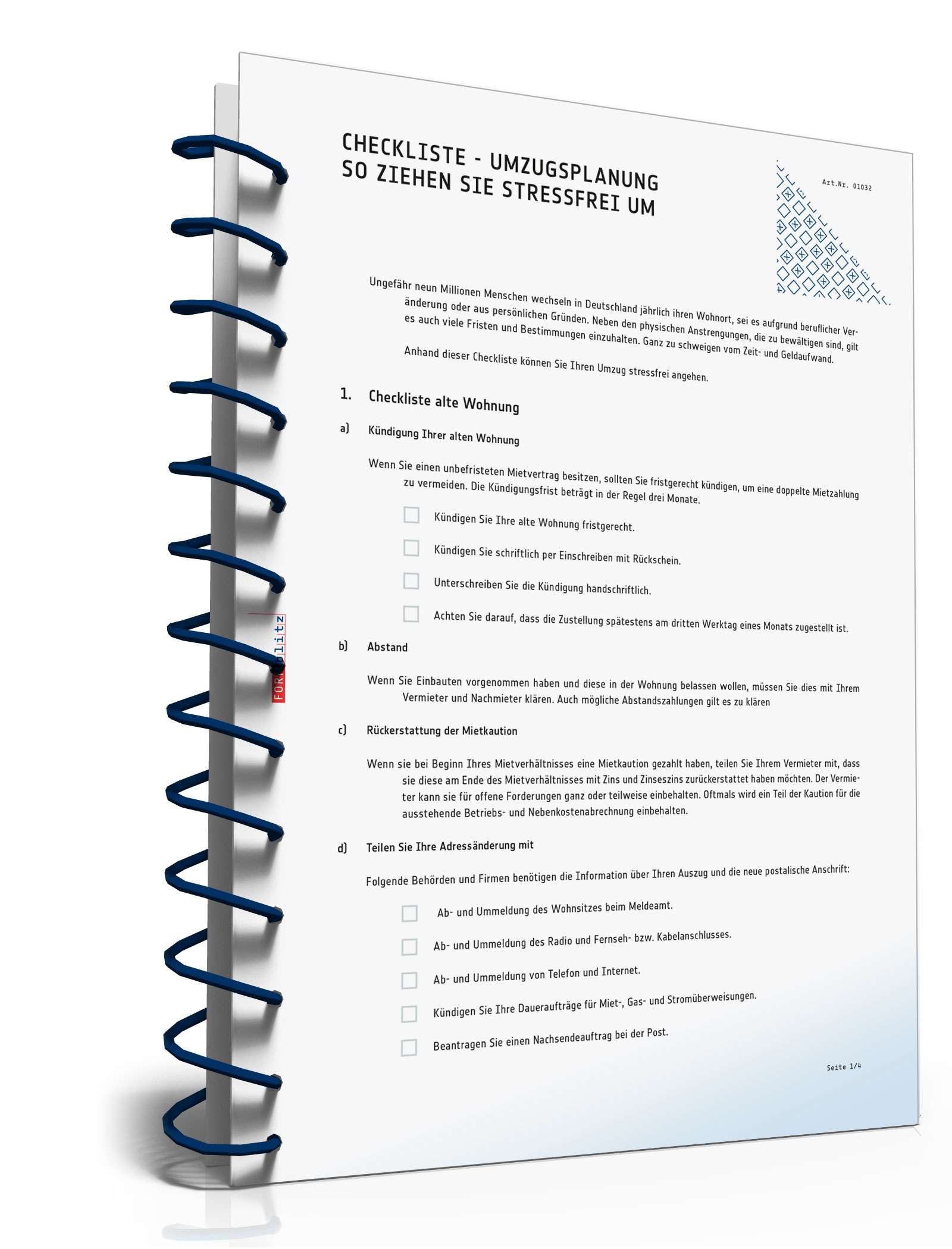 Checkliste Umzugsplanung PDF