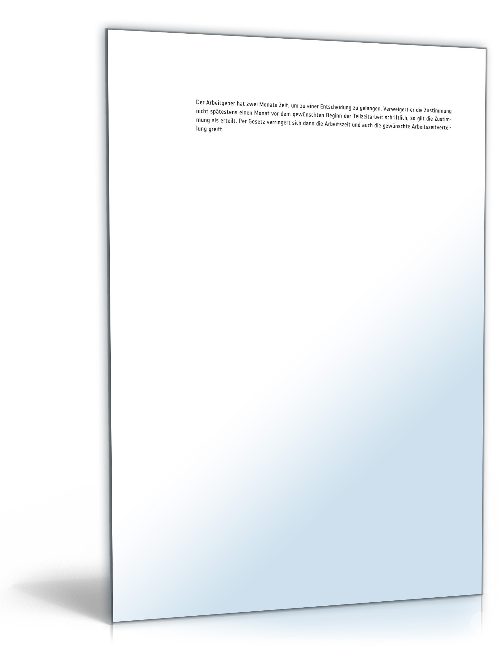 Anmeldung der Teilzeitarbeit beim Arbeitgeber PDF. Seite: 3