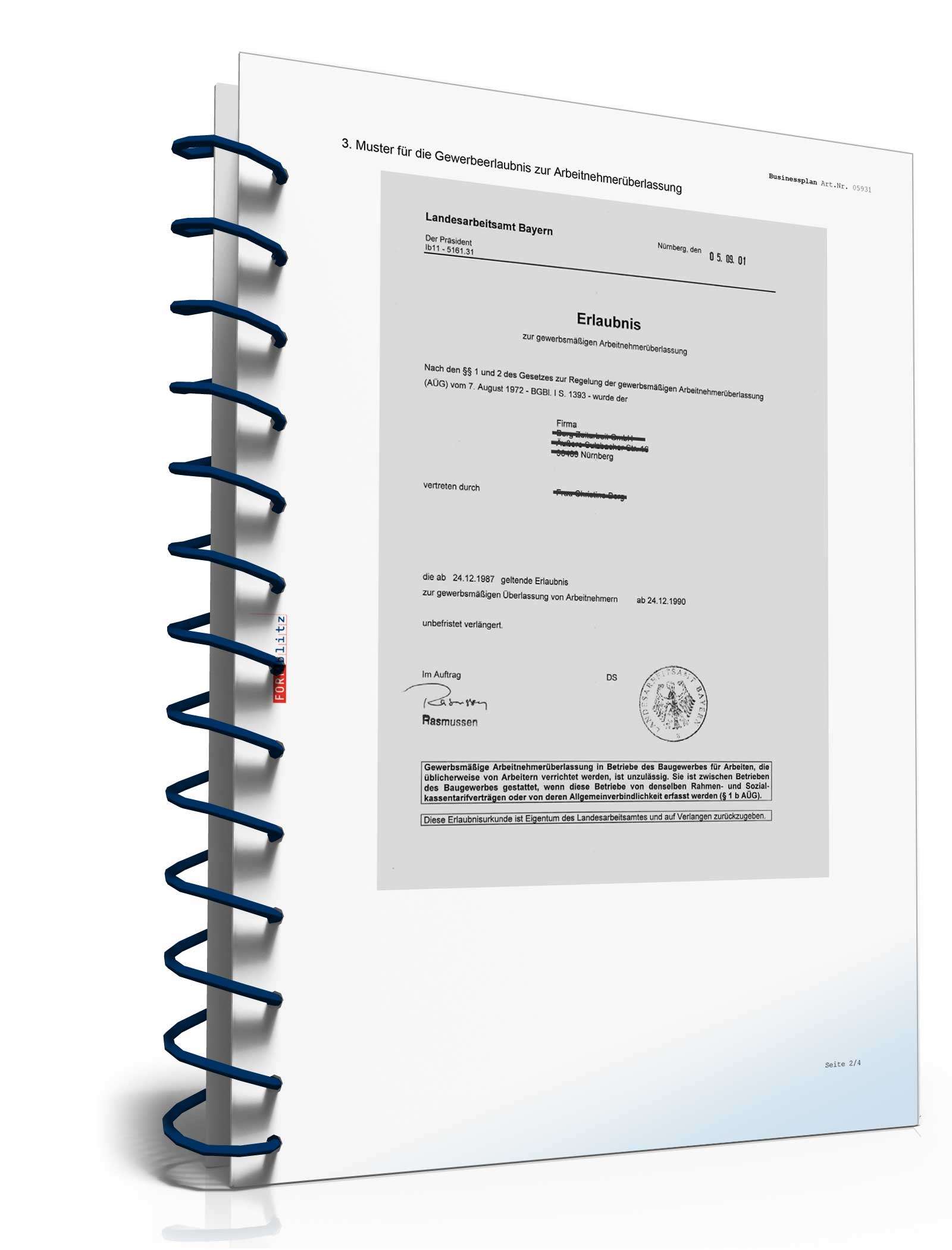 Businessplan Zeitarbeitsfirma Excel. Seite: 6