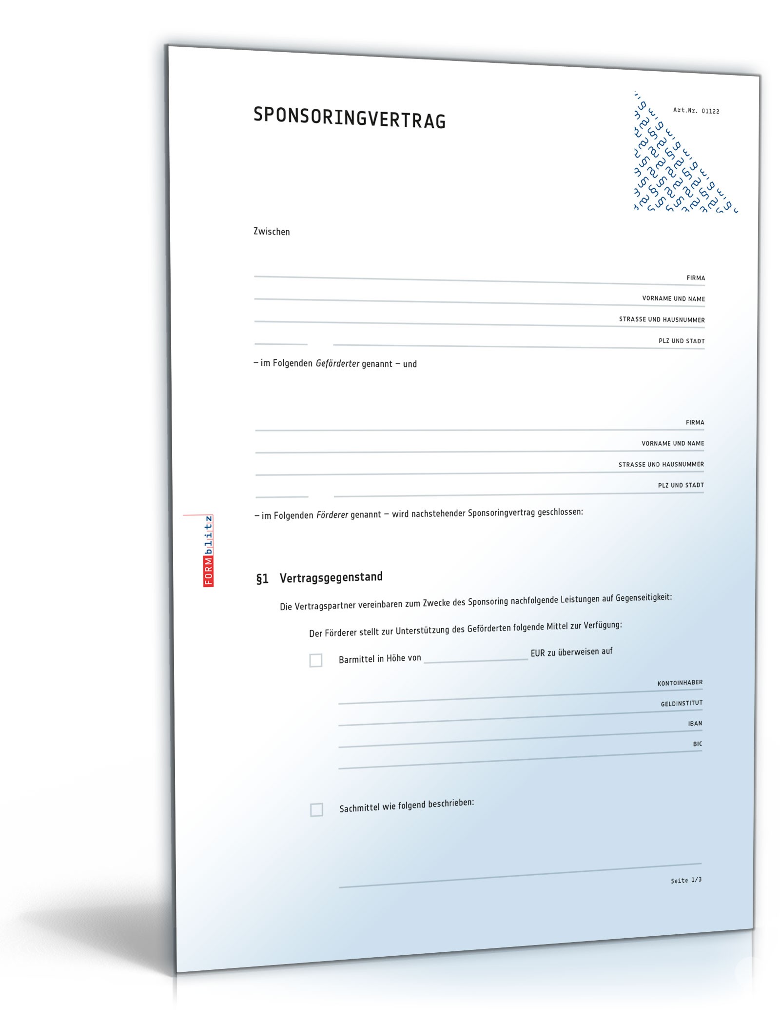 Sponsoringvertrag PDF