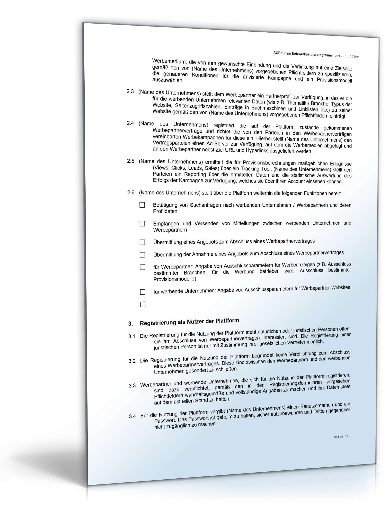 AGB Werbepartner-Netzwerk Word. Seite: 3