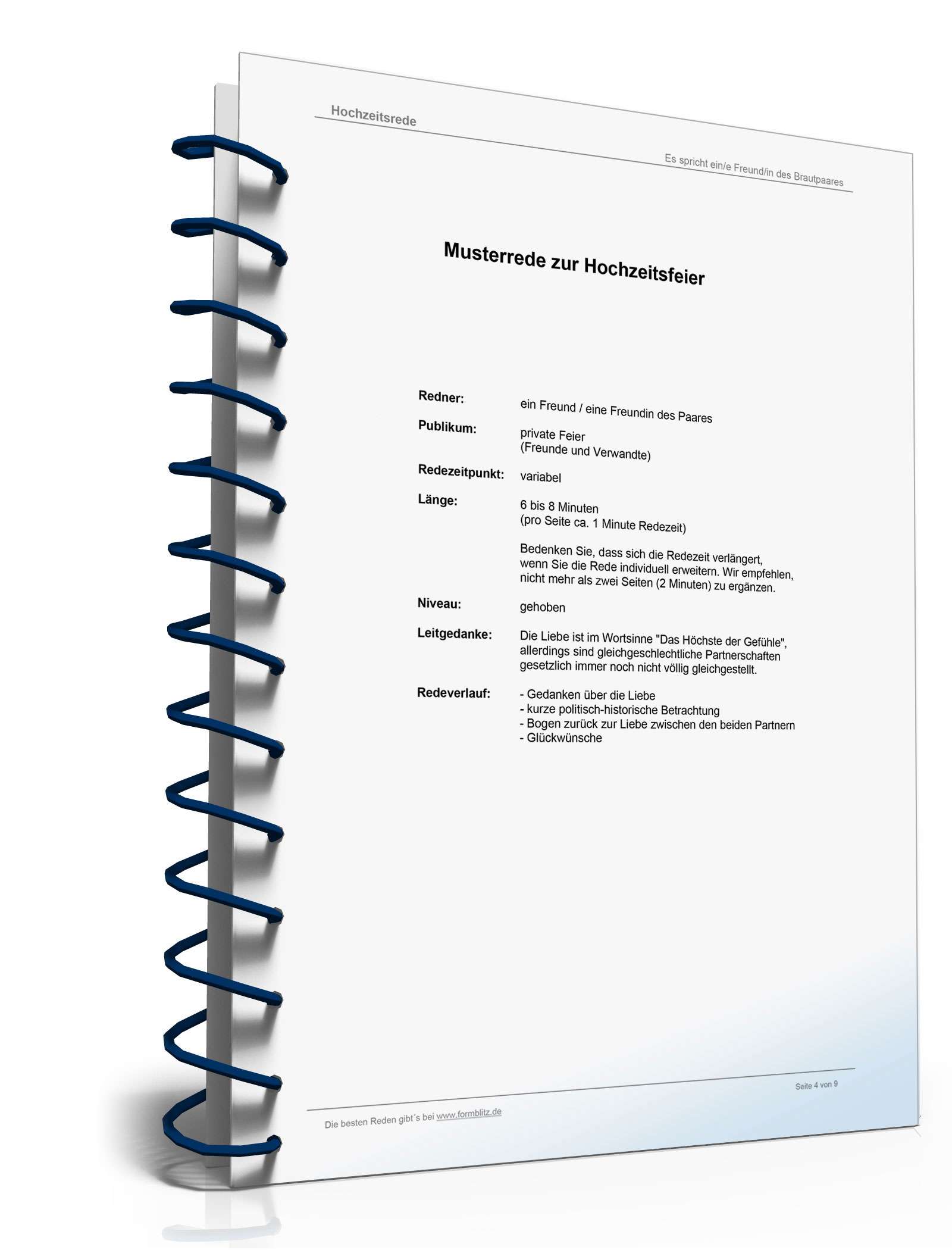 Rede zur Eintragung einer Lebenspartnerschaft Word. Seite: 4