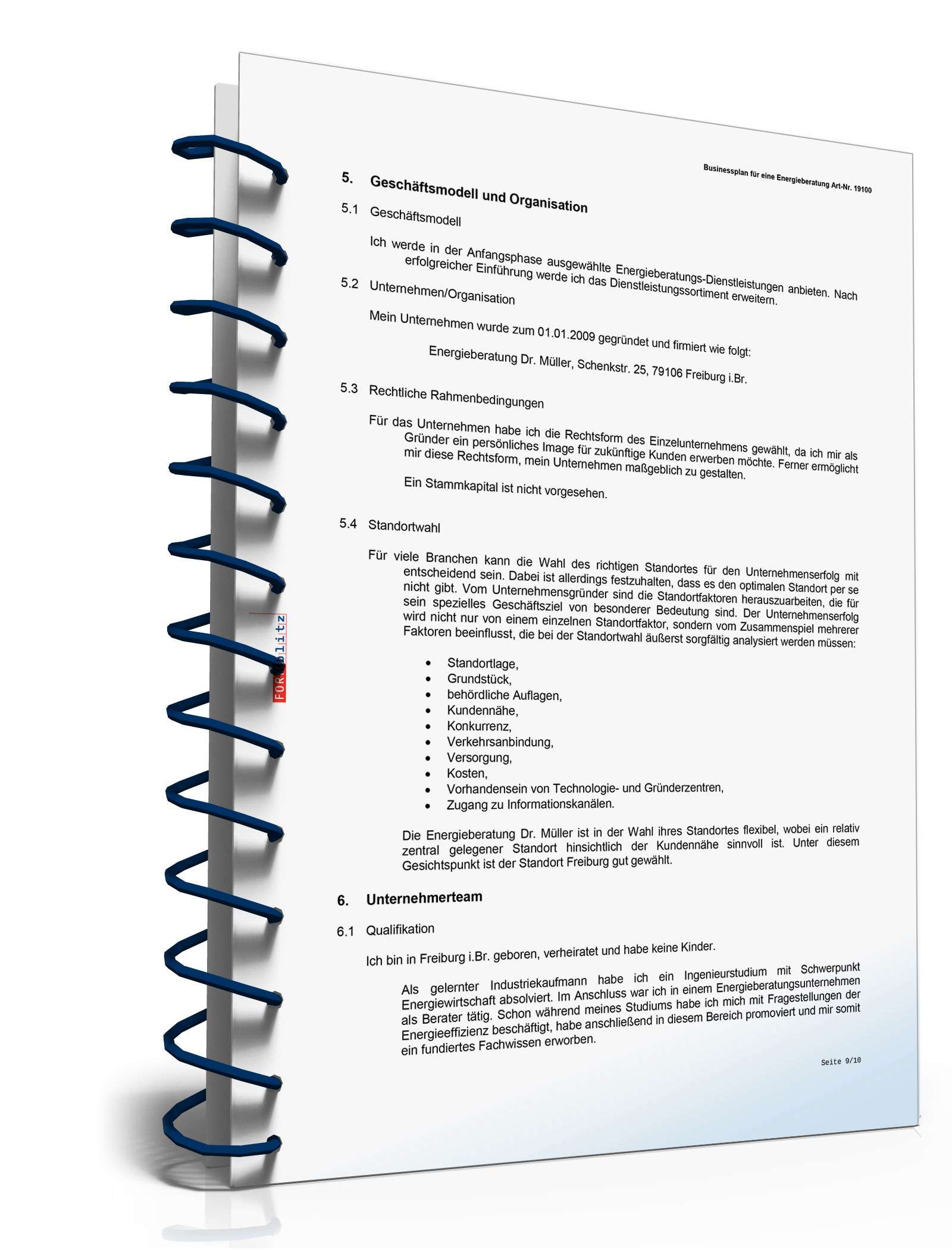 Businessplan Energieberatung Excel. Seite: 12