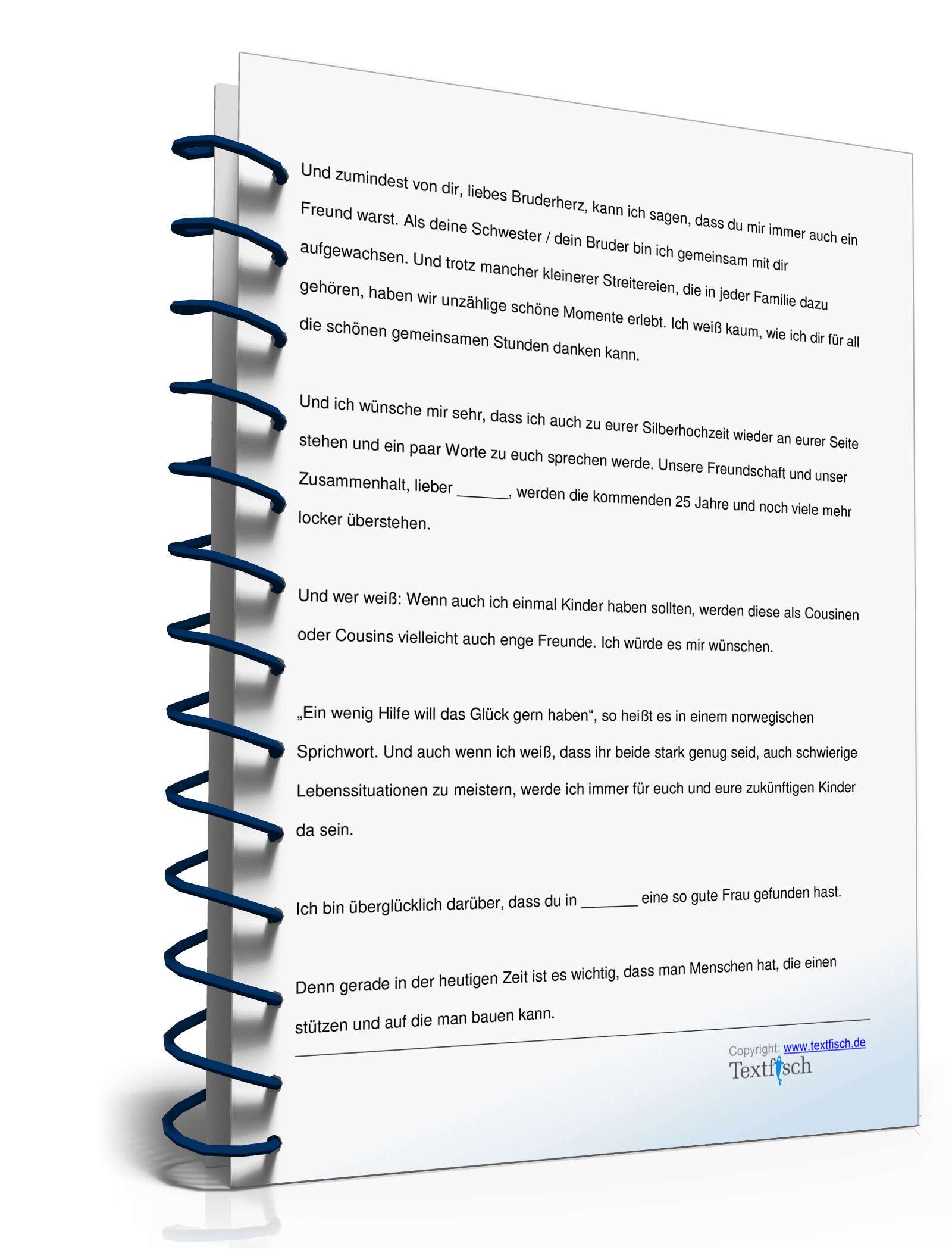 Hochzeitsrede Bruder oder Schwester des Bräutigams PDF. Seite: 5