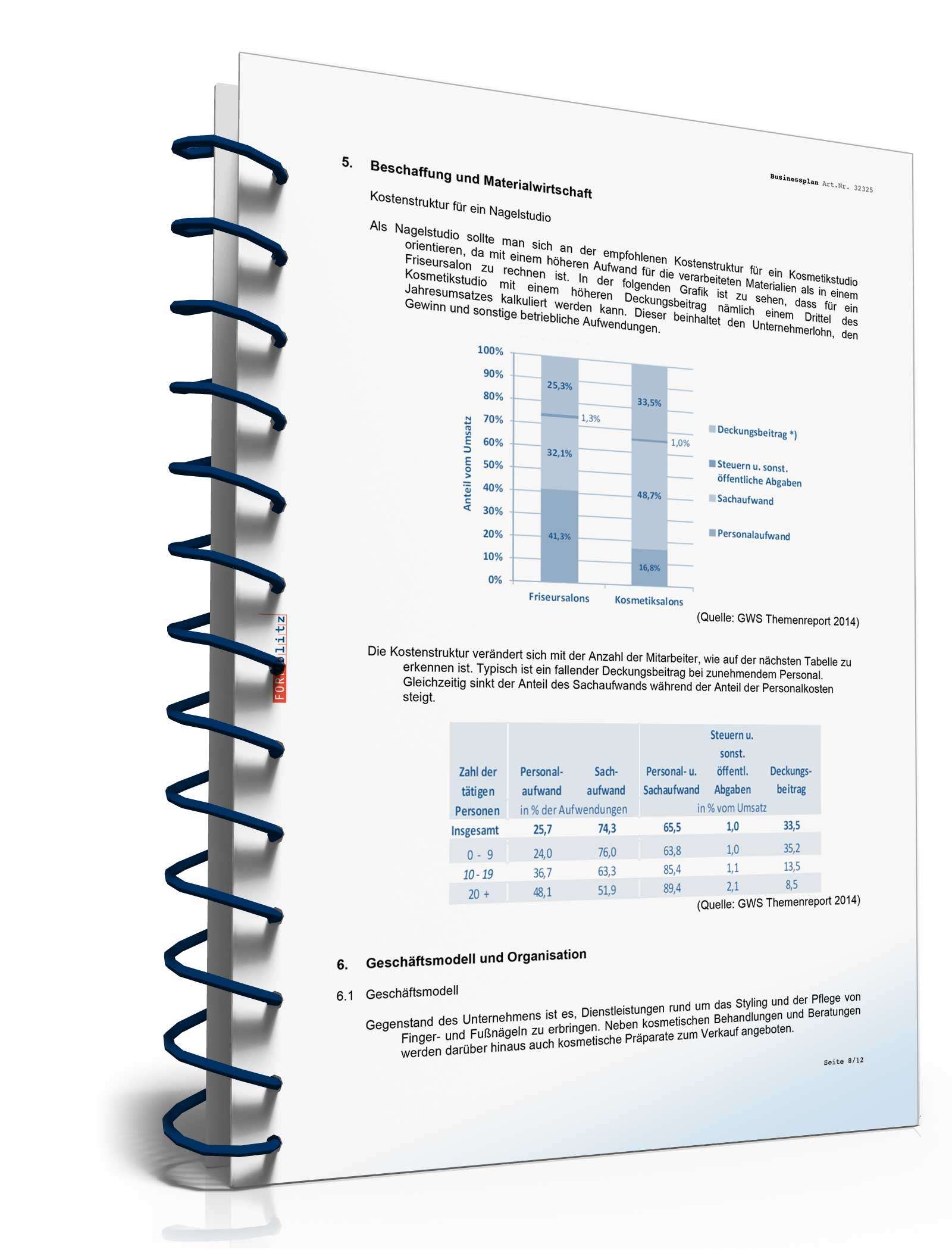 Businessplan Nagelstudio Excel. Seite: 10
