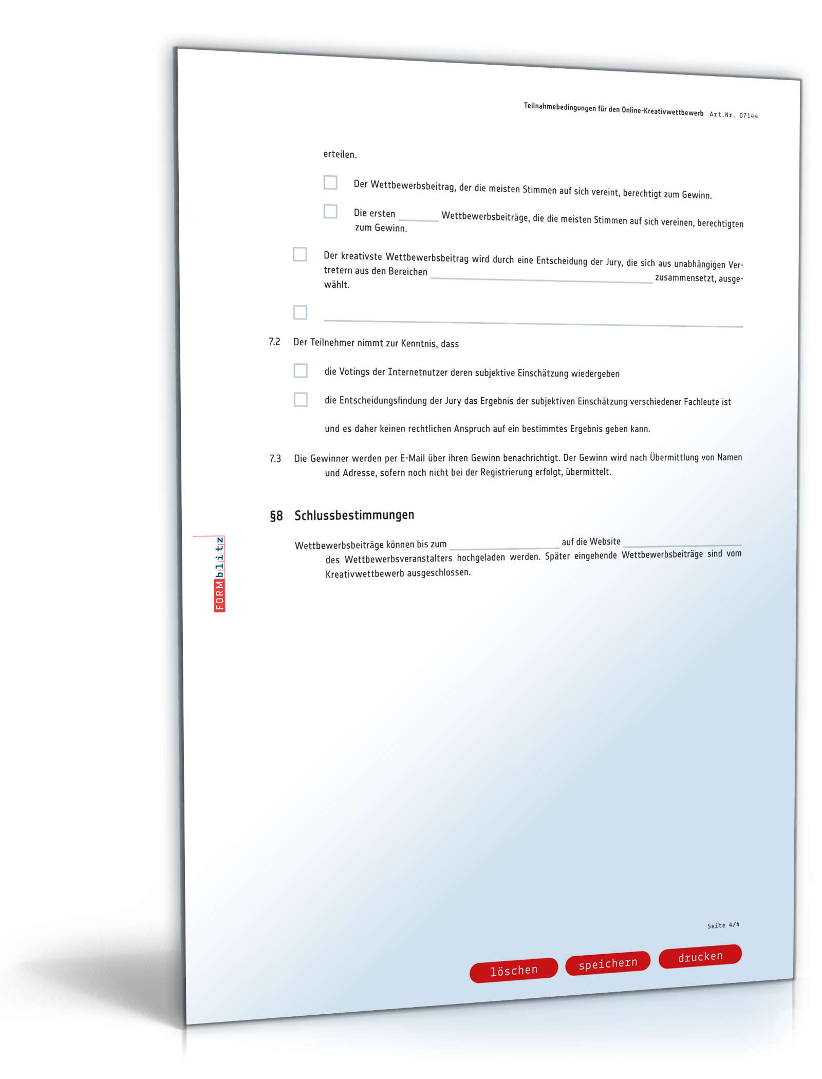 Teilnahmebedingungen Online-Kreativwettbewerb PDF. Seite: 4