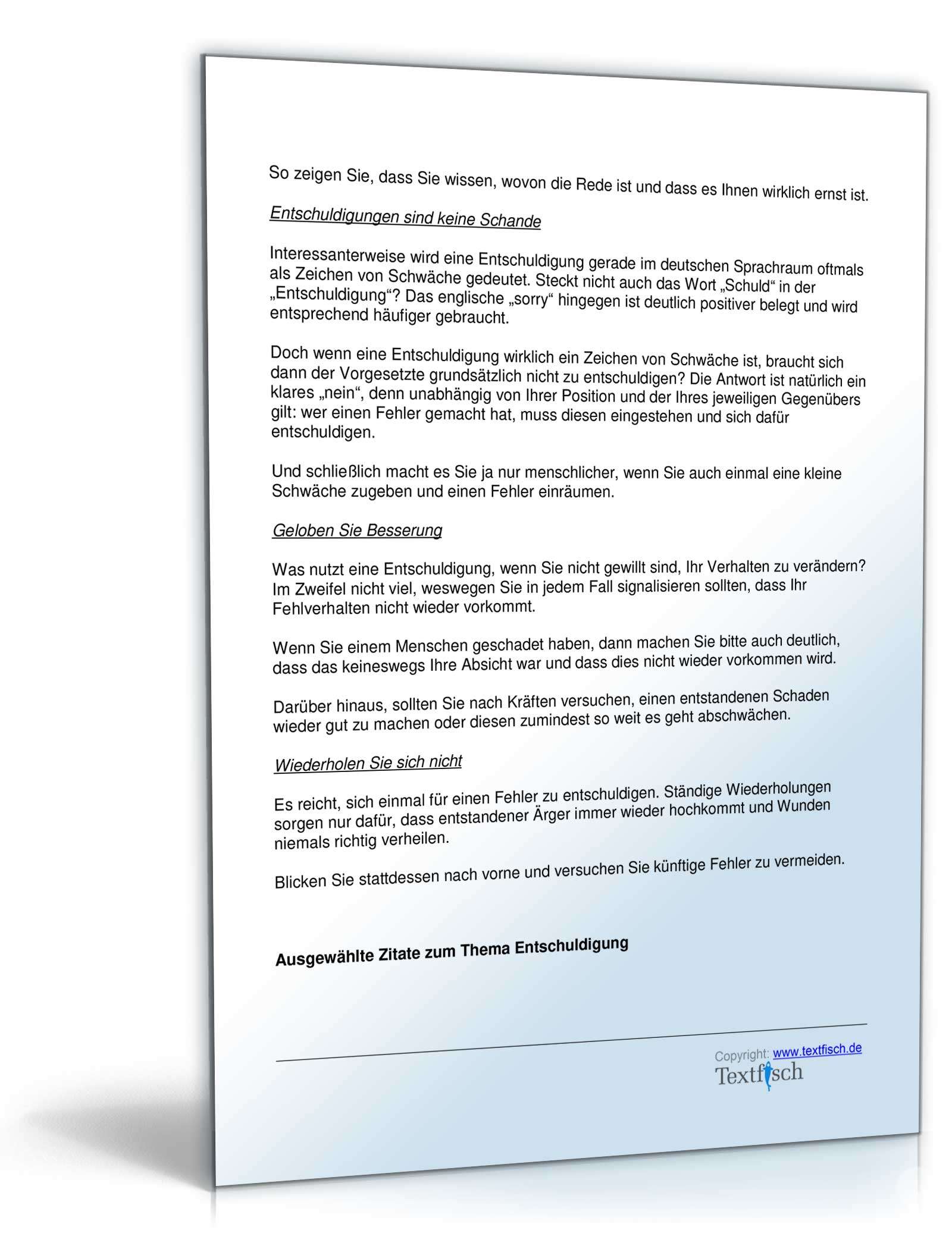 Entschuldigung Verhalten Kind PDF. Seite: 3