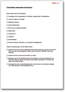 Checkliste ambulante Aufnahme Word