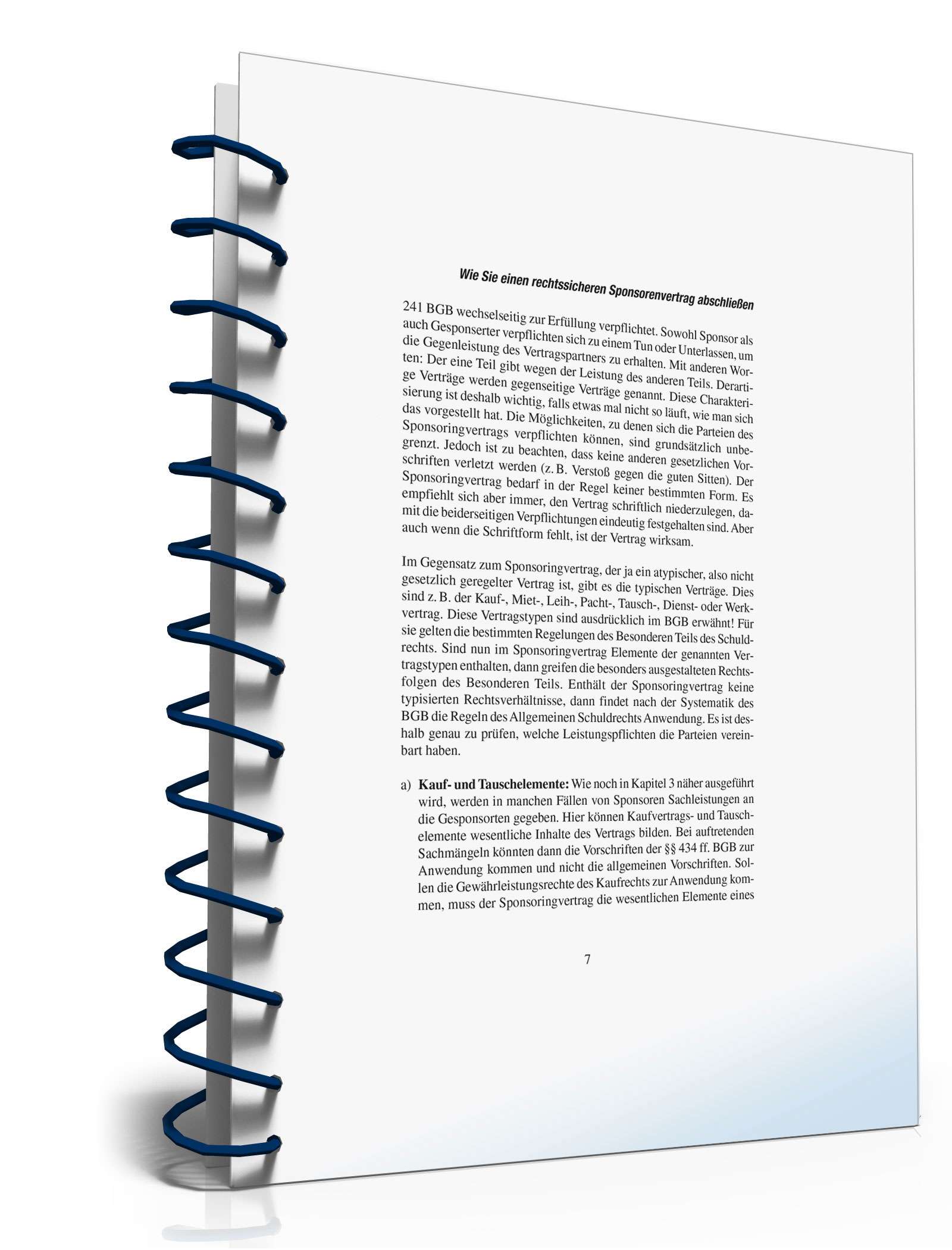 Ratgeber Sponsoringvertrag PDF. Seite: 7