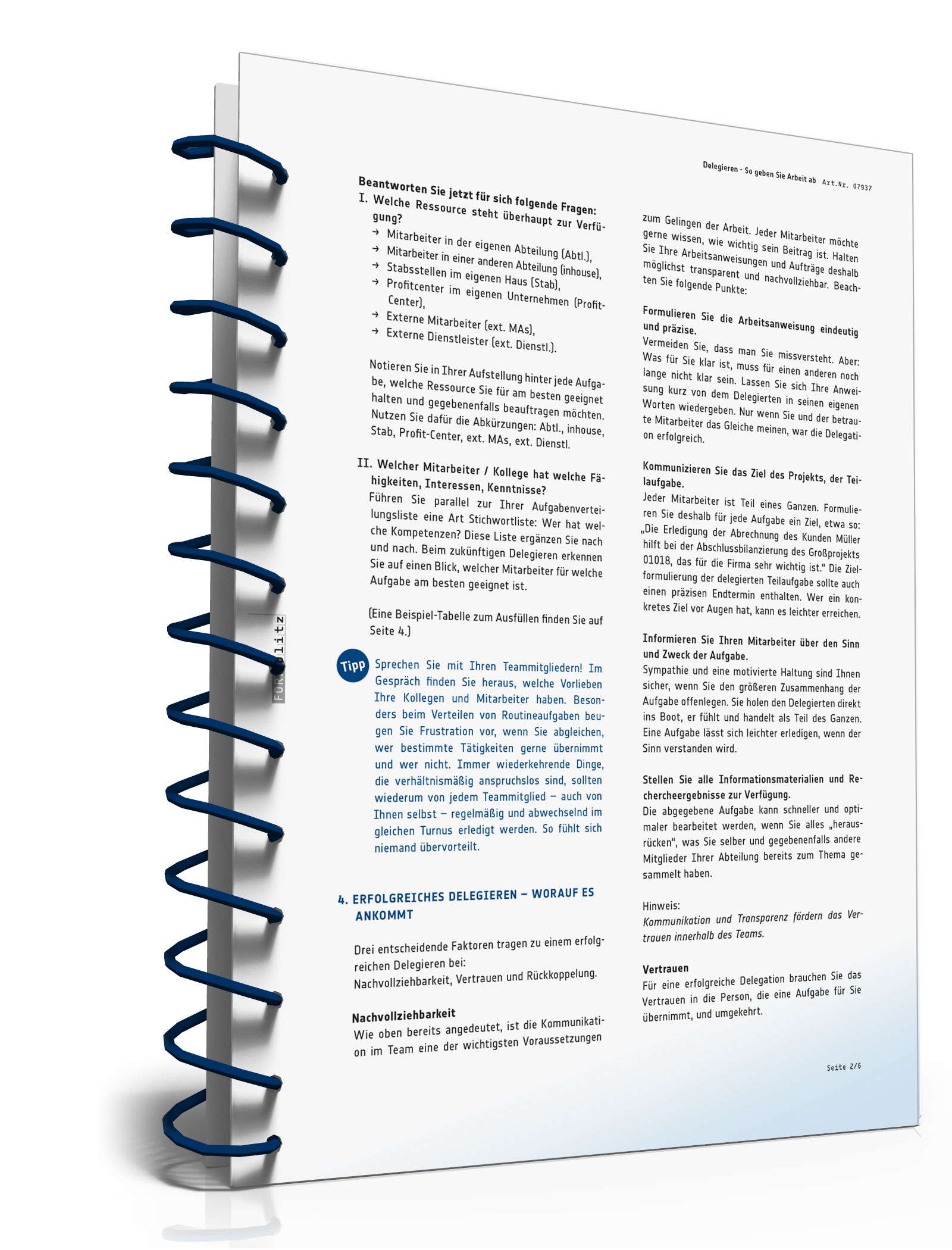 Ratgeber Delegieren als Teamleiter PDF. Seite: 3