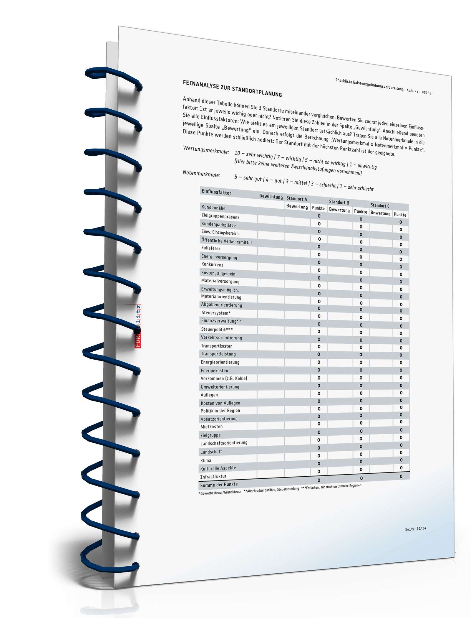 Checkliste Existenzgründung PDF. Seite: 10