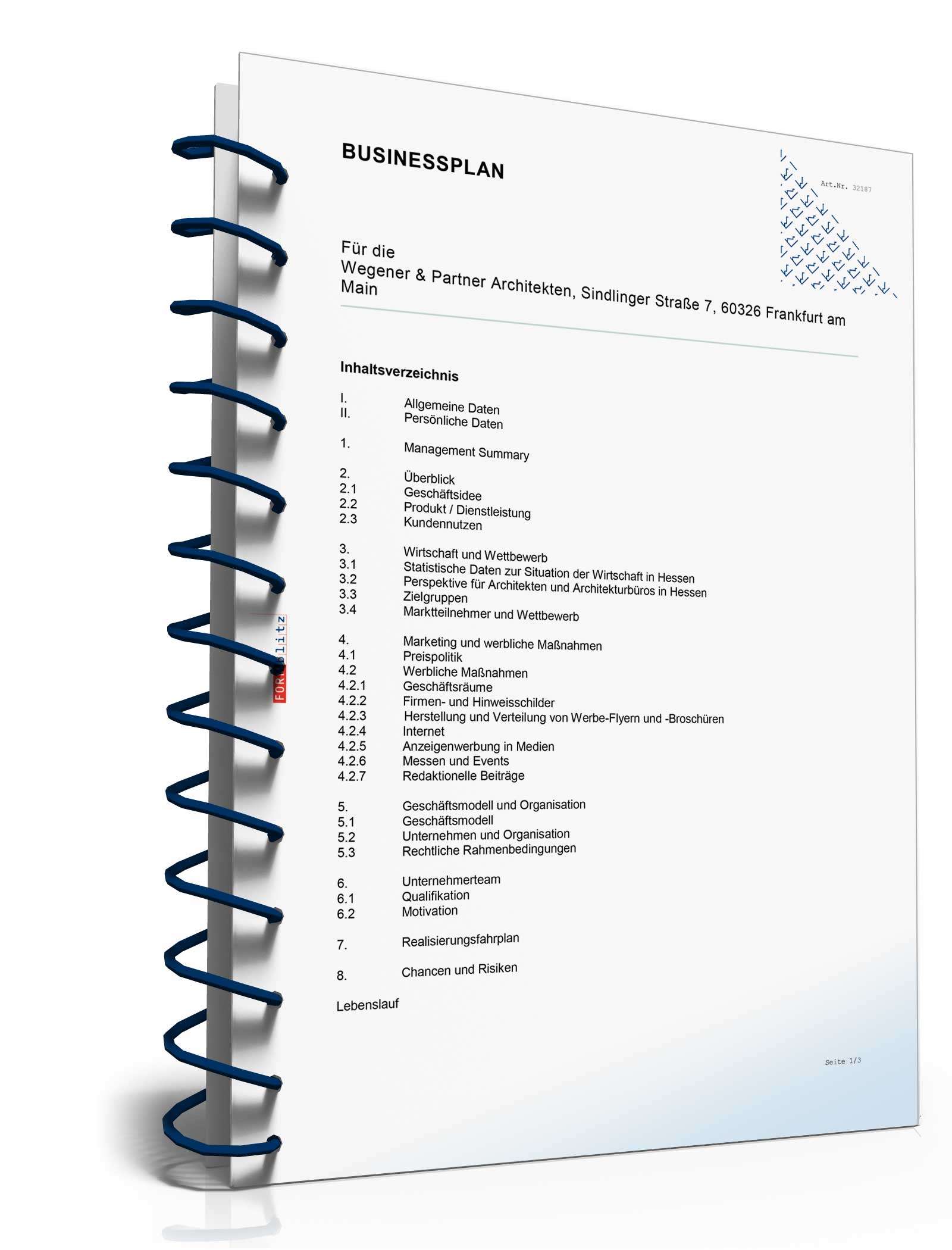 Businessplan Architekturbüro Excel. Seite: 4