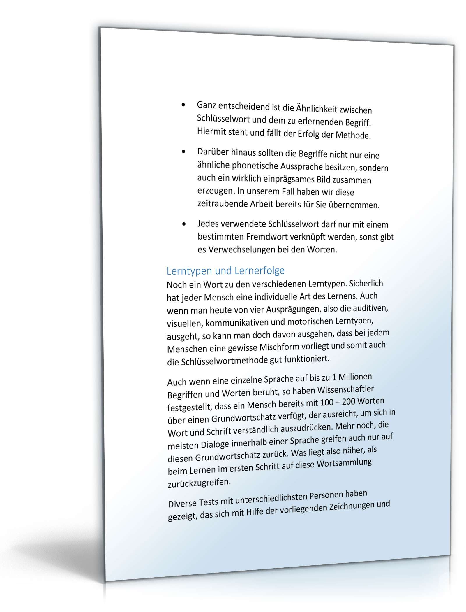 Vokabel Lernen mit Eselsbrücken Excel. Seite: 12