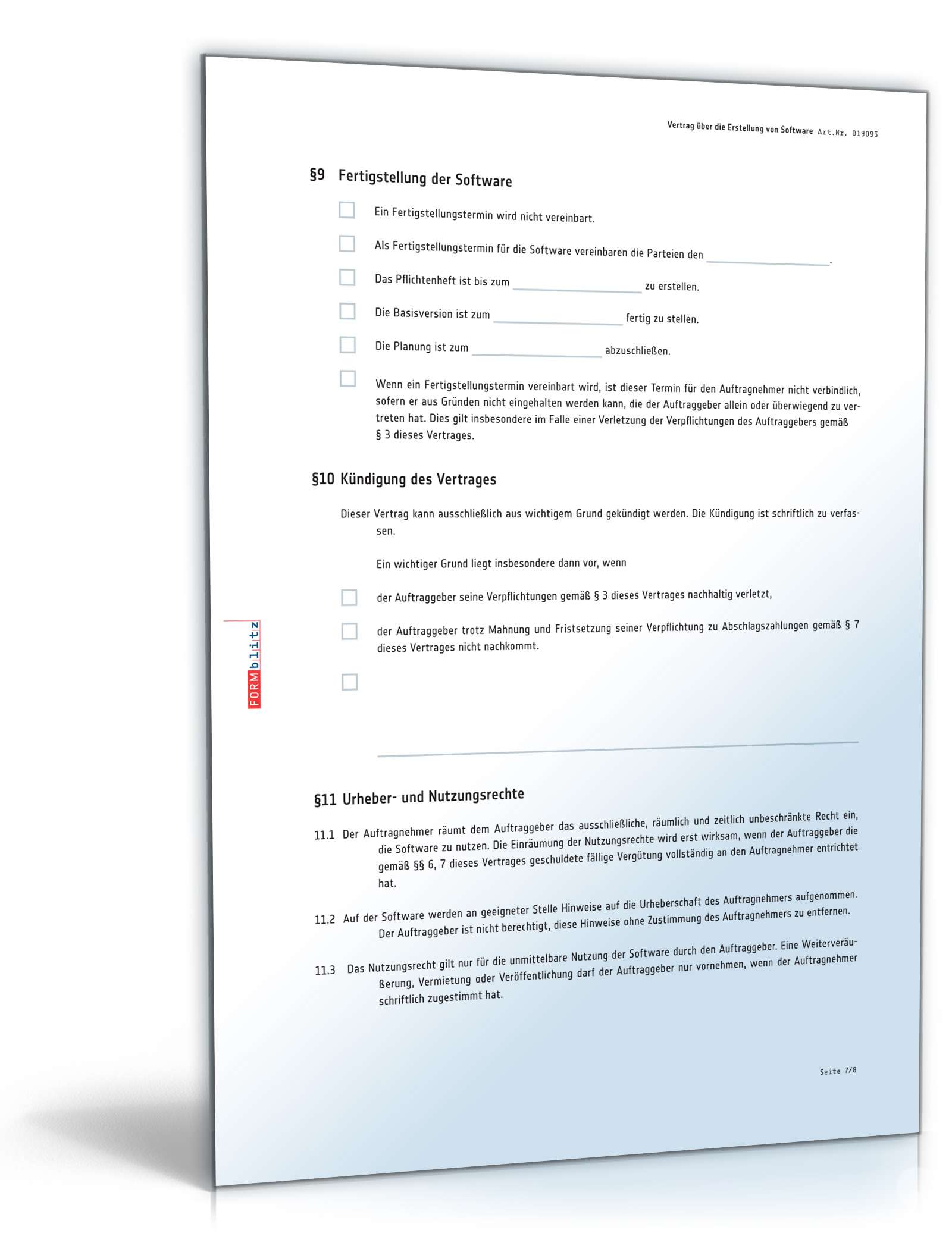 Vertrag Softwareerstellung PDF. Seite: 7