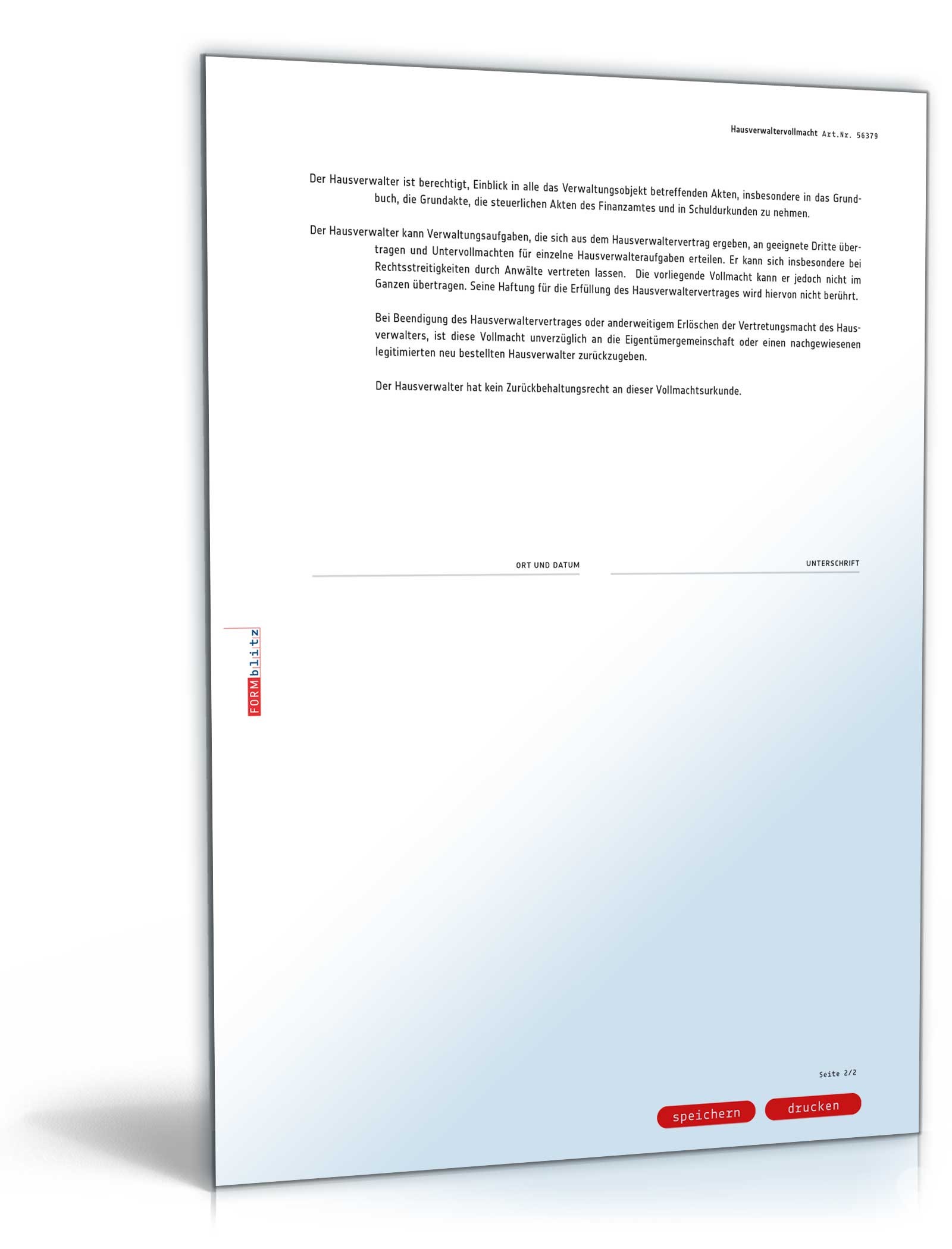 Hausverwaltervollmacht  PDF. Seite: 2