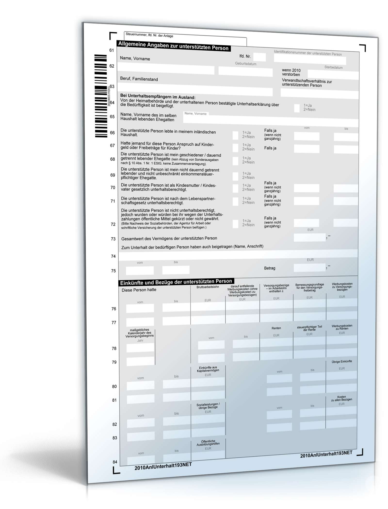 Anlage Unterhalt 2010 PDF. Seite: 3