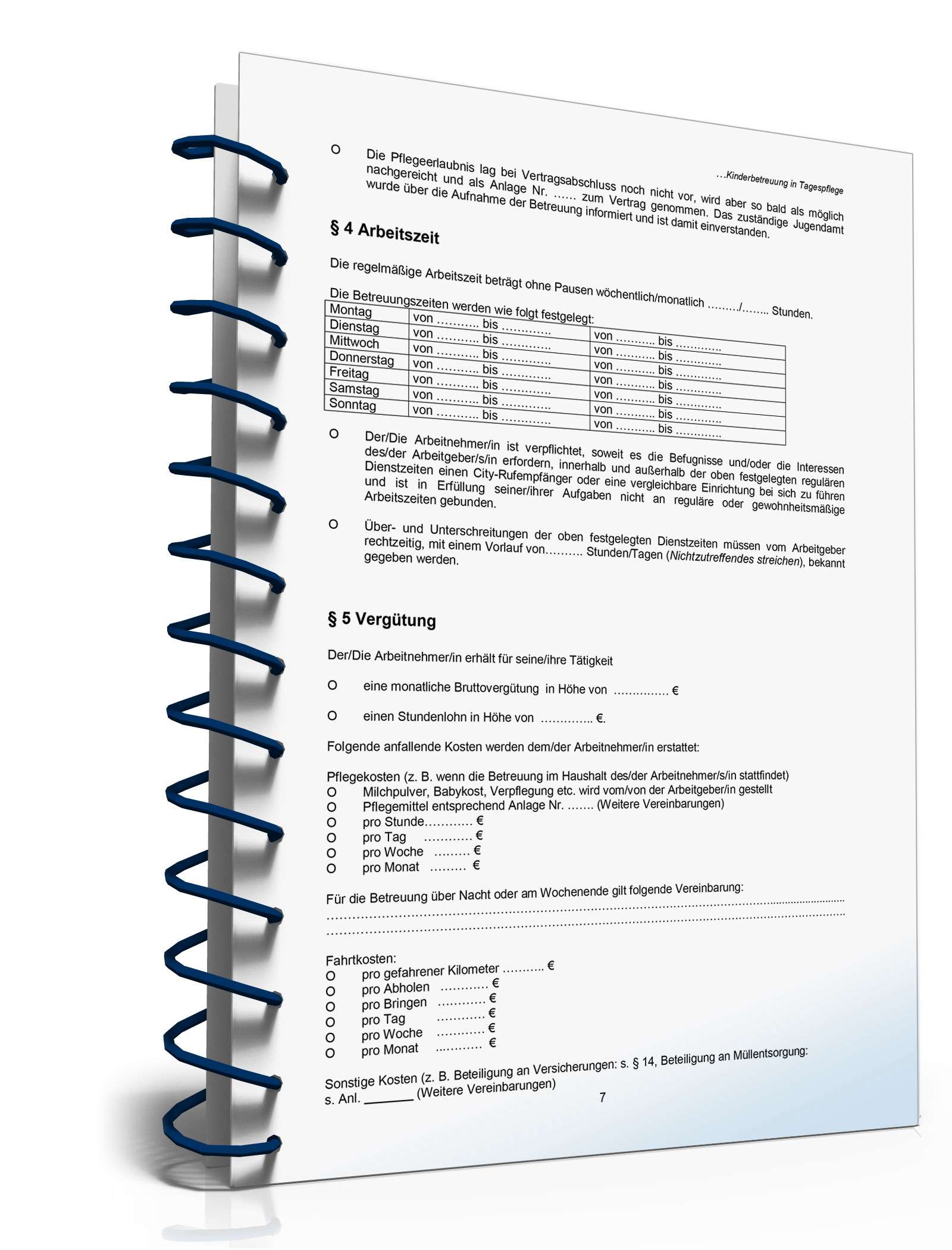 Ratgeber zum Arbeitsvertrag in der Kinderbetreuung  PDF. Seite: 7