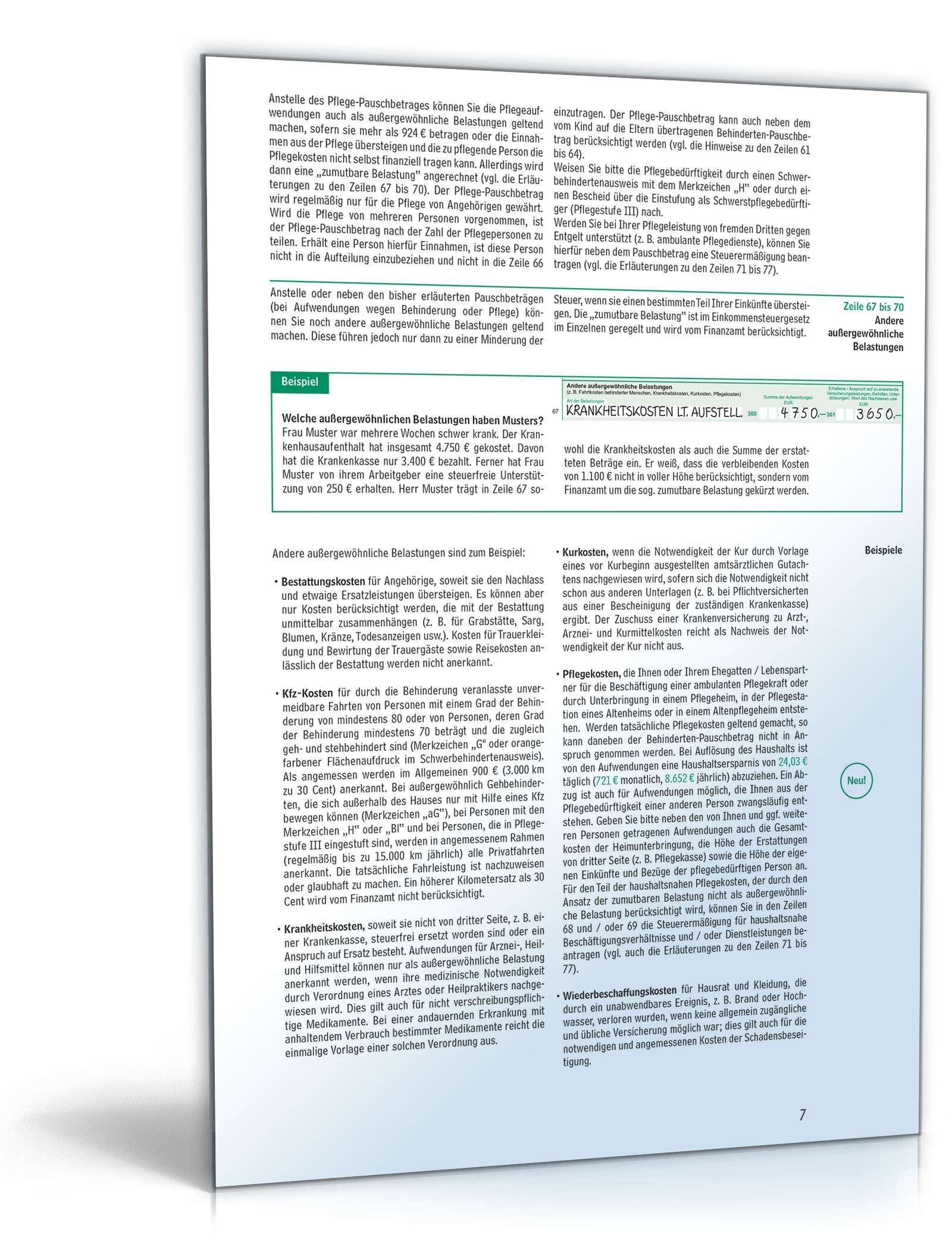 Anleitung zur Einkommensteuererklärung 2016 PDF. Seite: 7
