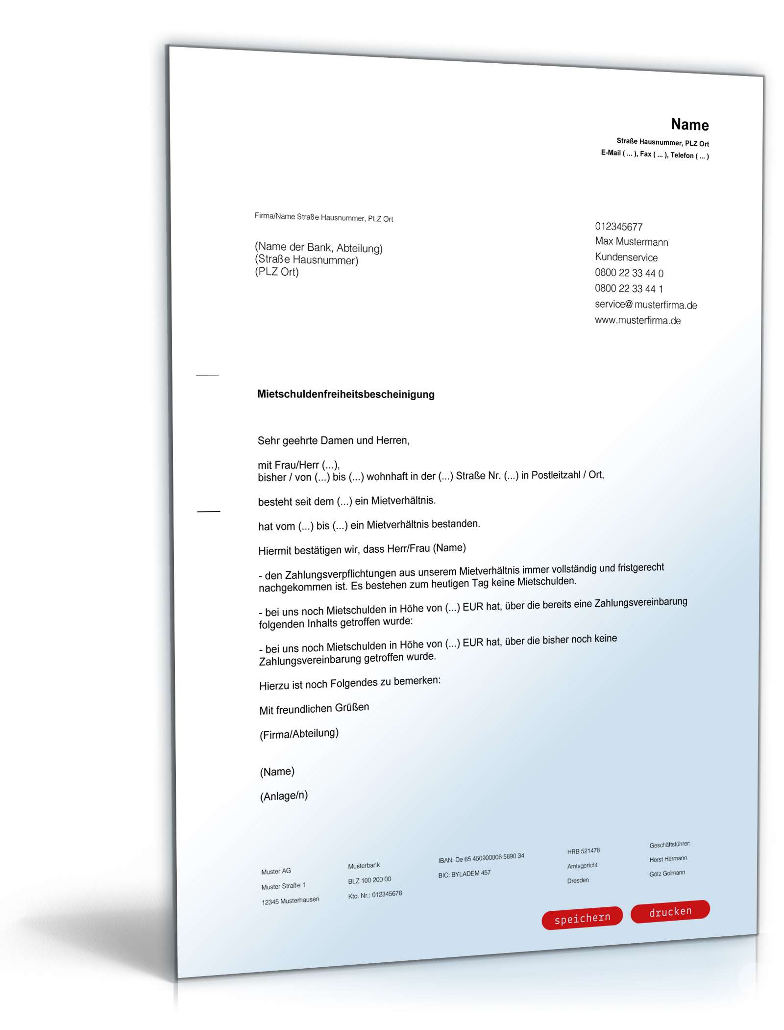 Mietschuldenfreiheitsbescheinigung PDF