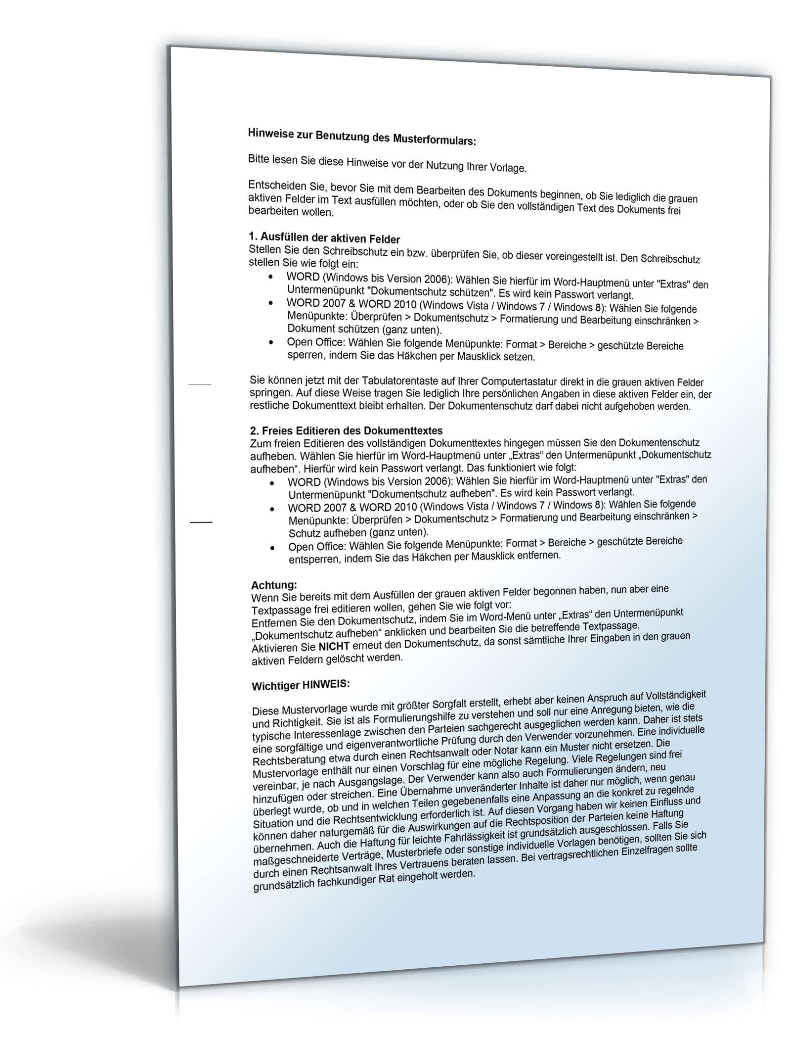 Zwischenzeugnis Note Vier  Word. Seite: 2