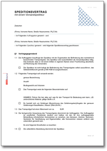 Speditionsvertrag Word