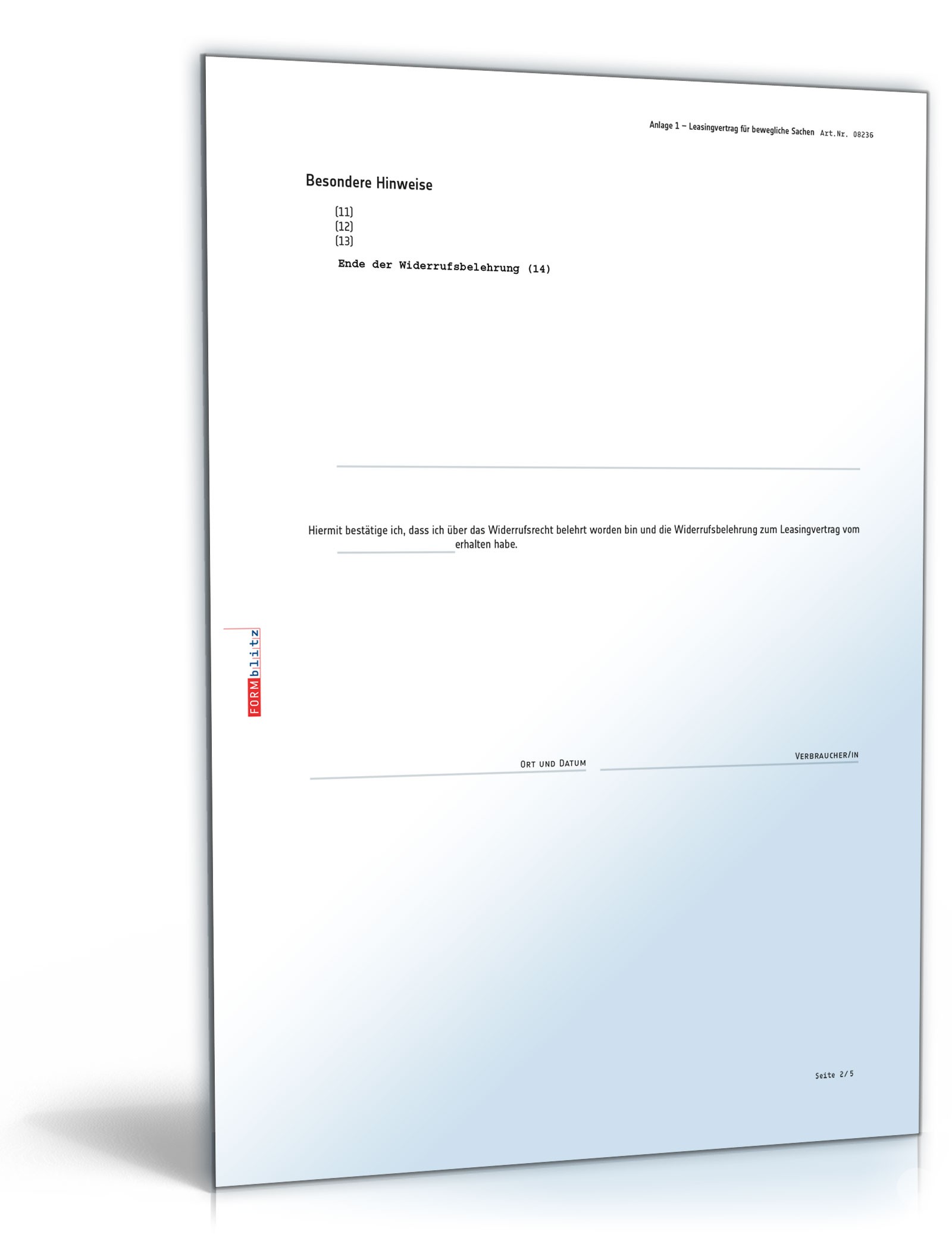 Leasingvertrag PDF. Seite: 5